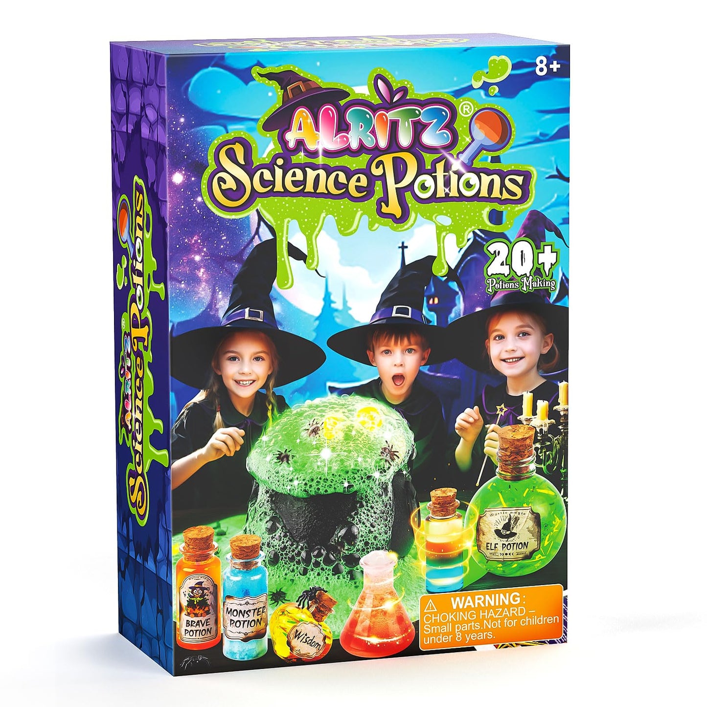 Alritz Science Potion Kits for Kids - 23 Magic Mix Potion Bottles, Witches Cauldron, Birthday Party Decorations Gifts Toys for Boys Girls 8 9 10 11+ Years Old