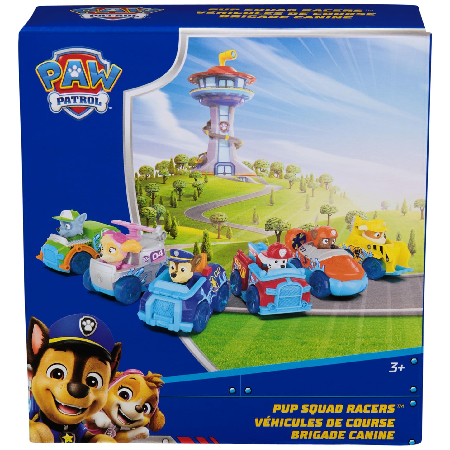 PAW Patrol Pup Squad Racers, 6-Pack of PAW Patrol Vehicles with Chase, Marshall, Skye, Rubble, Rocky, & Zuma, Kids Toys for Boys & Girls Ages 3 and Up