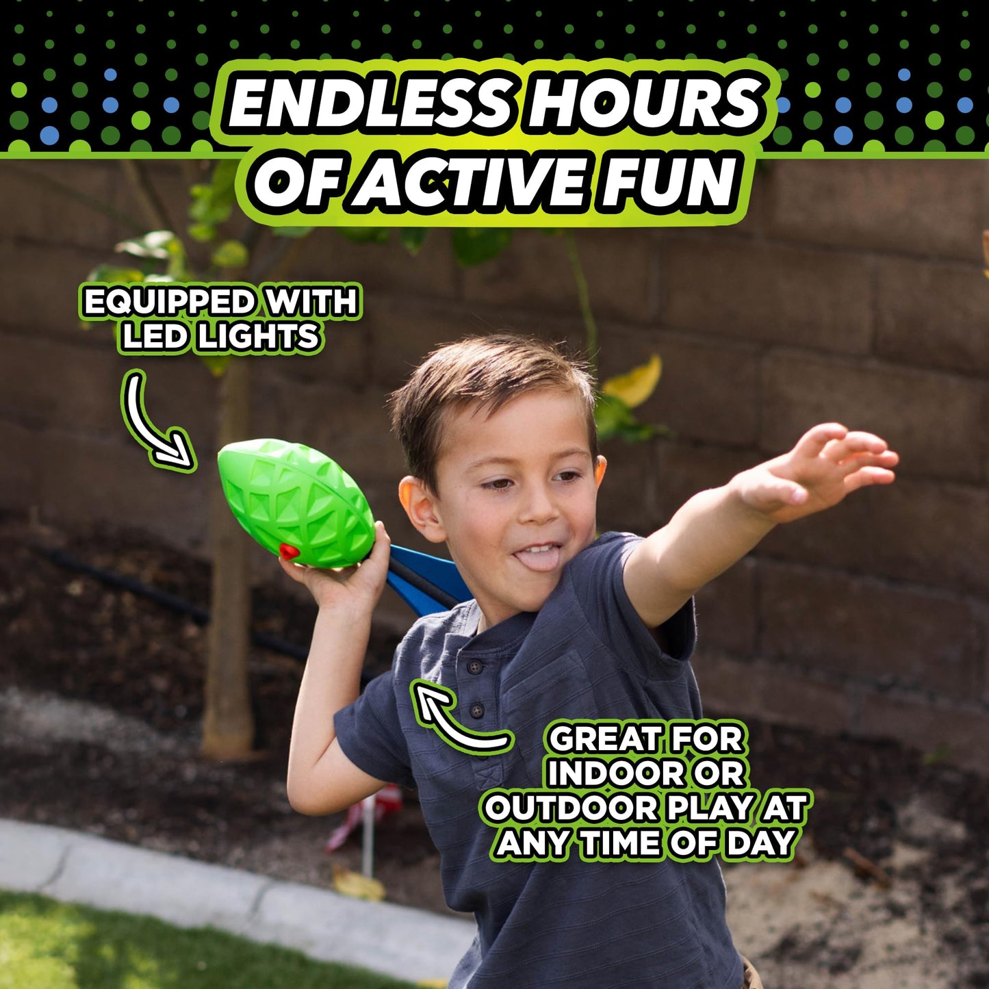 Stomp Rocket XL LED Whistle Missile - Whistling Foam Football with Tail - Fun Backyard Outdoor & Indoor Kids Toys Gifts for Boys & Girls - Sports Play Toys for Ages 3+