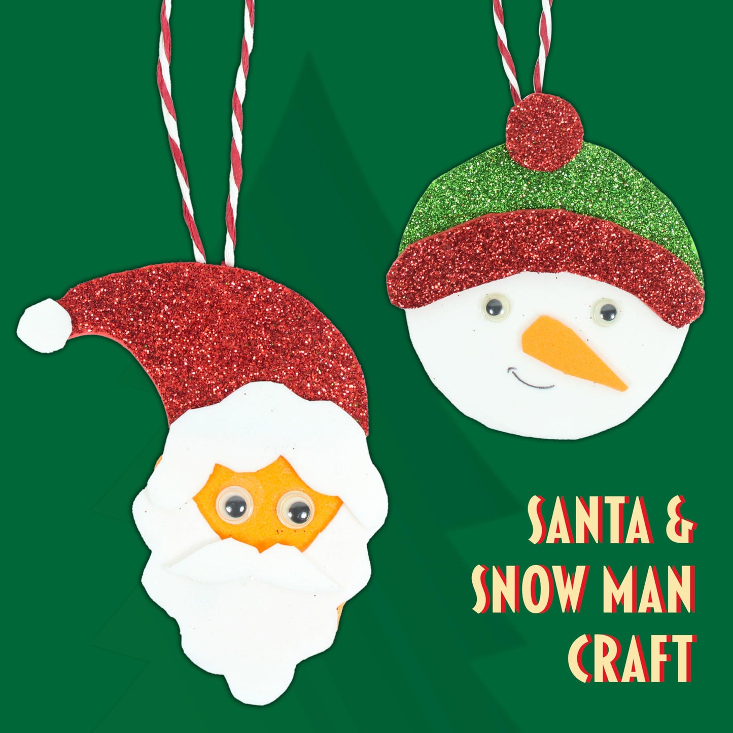 Butterfly EduFields Santa’s Craft Christmas Activity Kit | Holiday Arts & Crafts Set for Kids Ages 4 5 6 7 8 | Make 20+Ornaments with Wood Painting, Bead Crafts & Gem Art | Christmas Decoration Kit