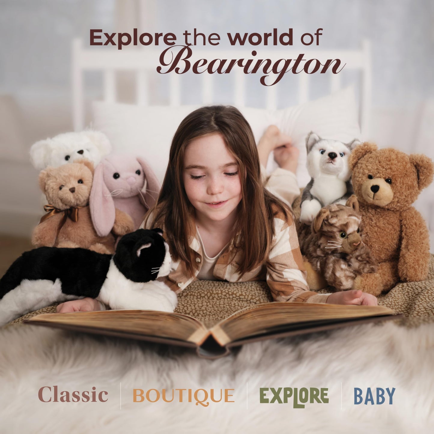 Bearington Woody The Black Teddy Bear Stuffed Animal - Black Teddy Bears Plush Toy with Soft Faux Fur and Lifelike Details - Adorable Cuddly Gift for Kids, Toddlers, and Animal Lovers