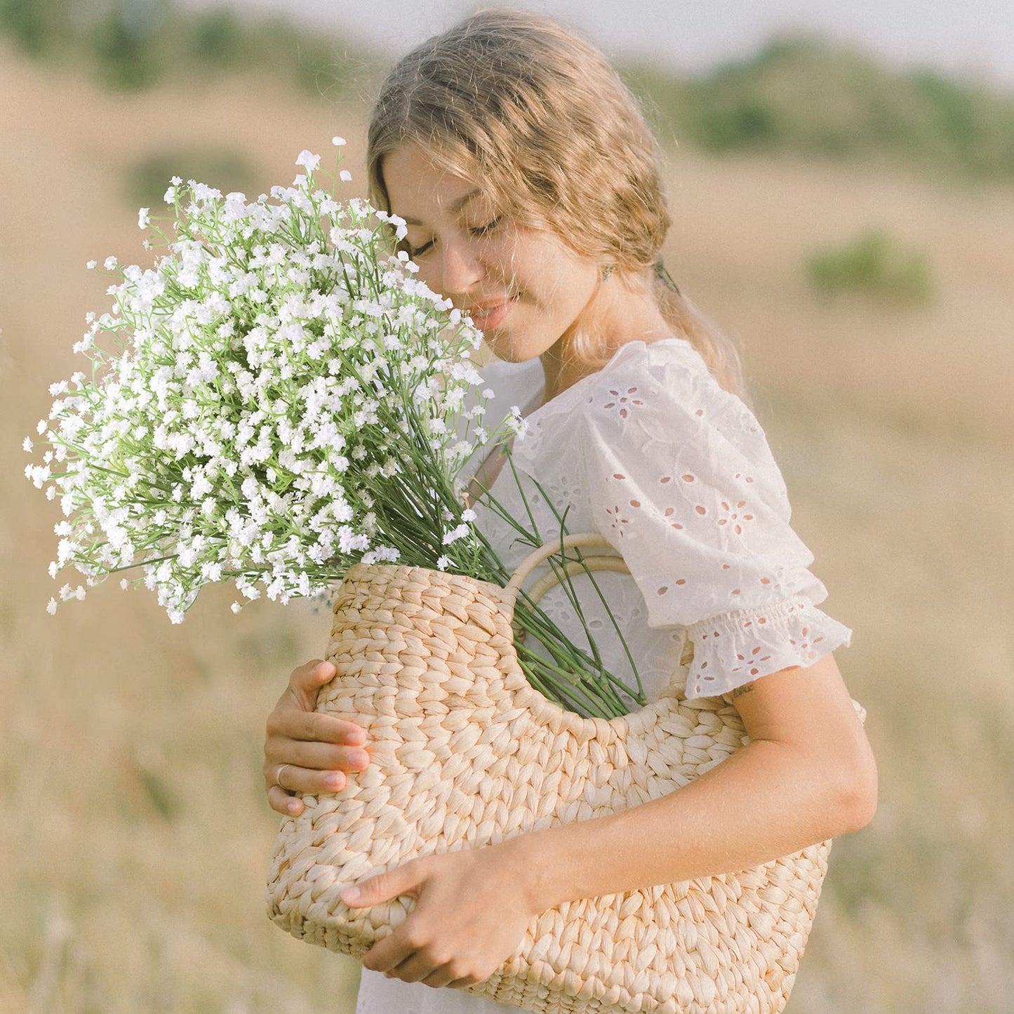 LYLYFAN Babys Breath Artificial Flowers,12 Pcs Gypsophila Faux Flowers for Wedding Party Home Garden Decoration