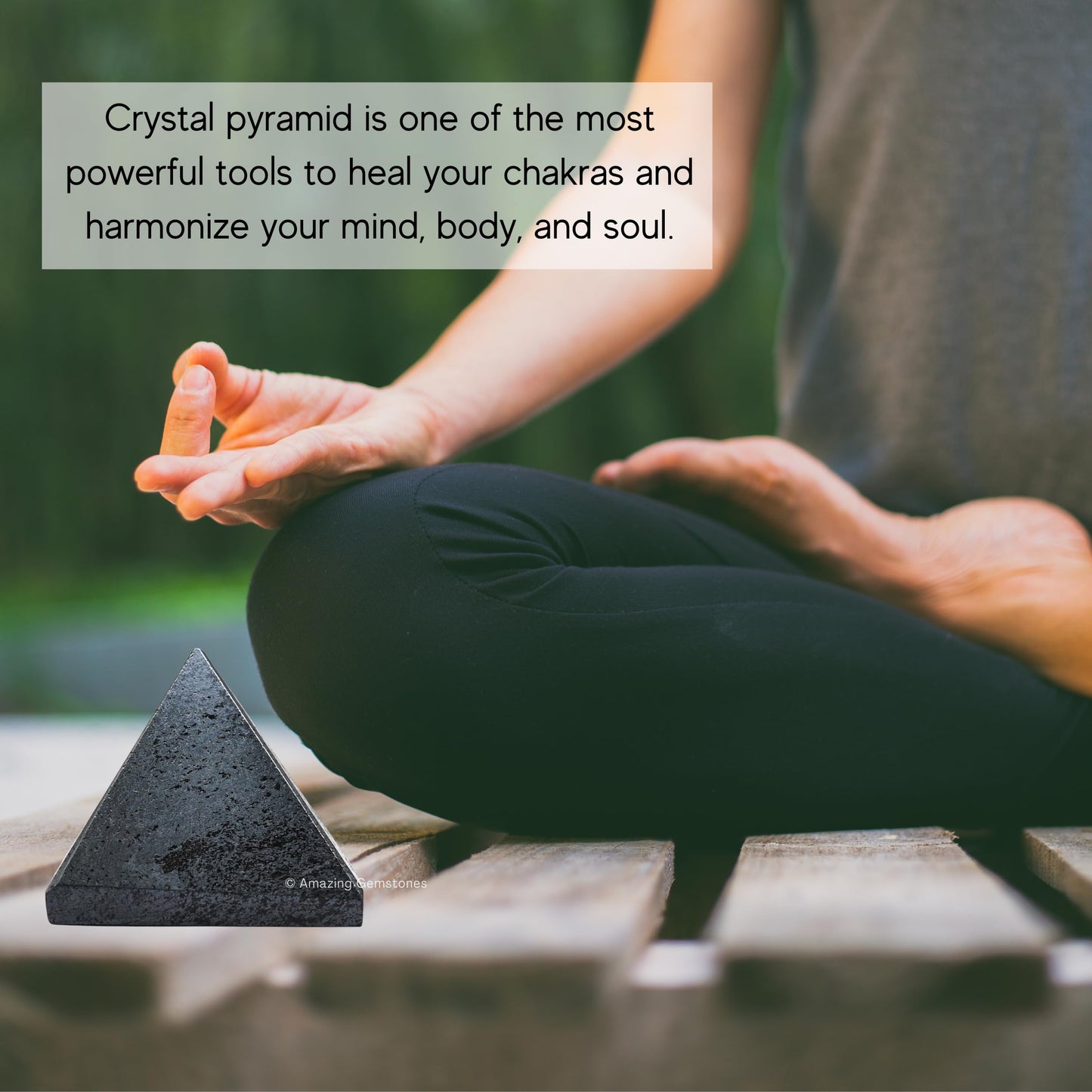 Amazing Gemstone Hematite Pyramid Crystal Healing Stones - 1.5" Great Pyramid Figurine of Natural Stone Pyramid for Meditation, Reiki, Chakra Balancing and Crystal Pyramids Grid