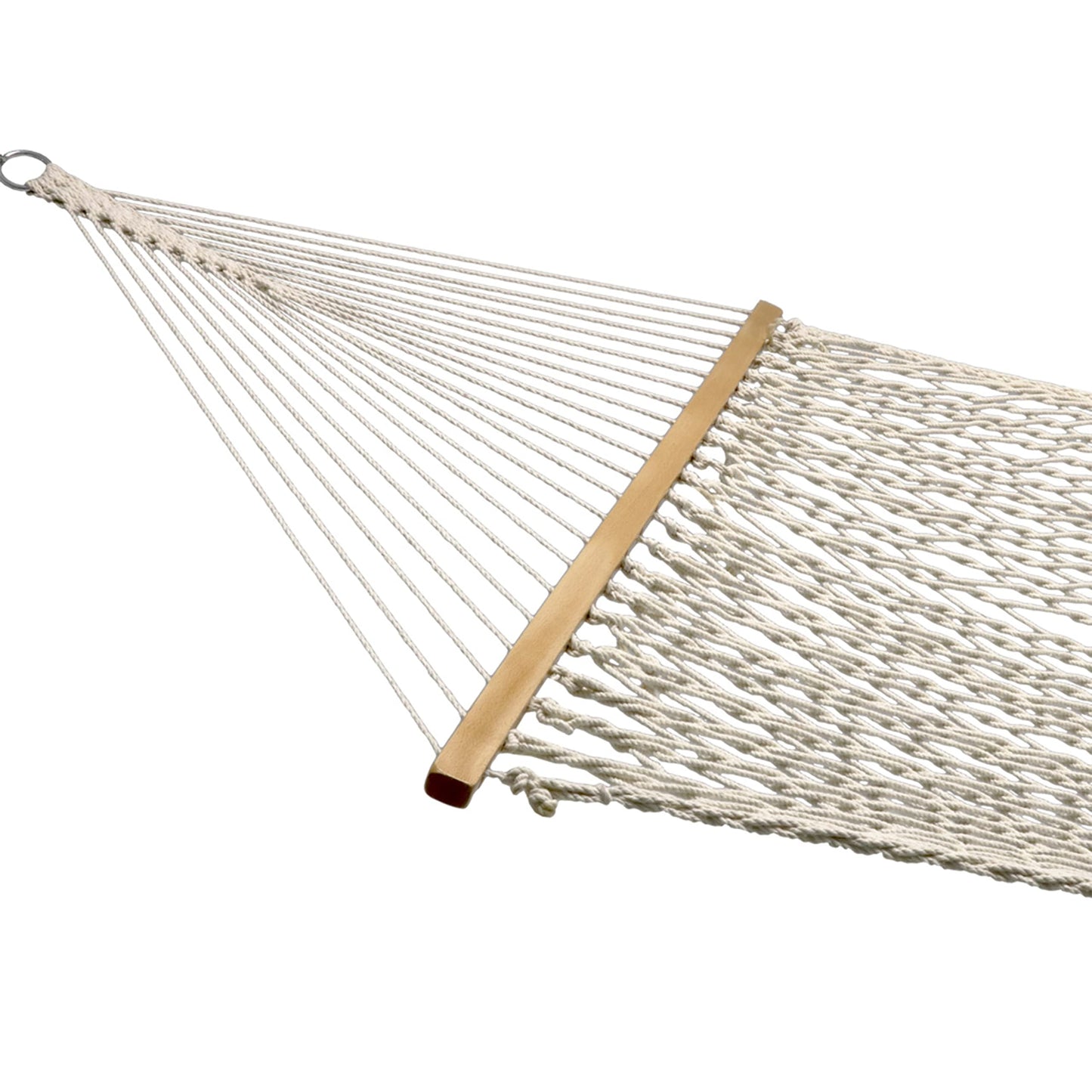 Sunnydaze Cotton Rope Hammock for Outside - 450-Pound Capacity Indoor or Outdoor Hammock with Spreader Bars - Natural