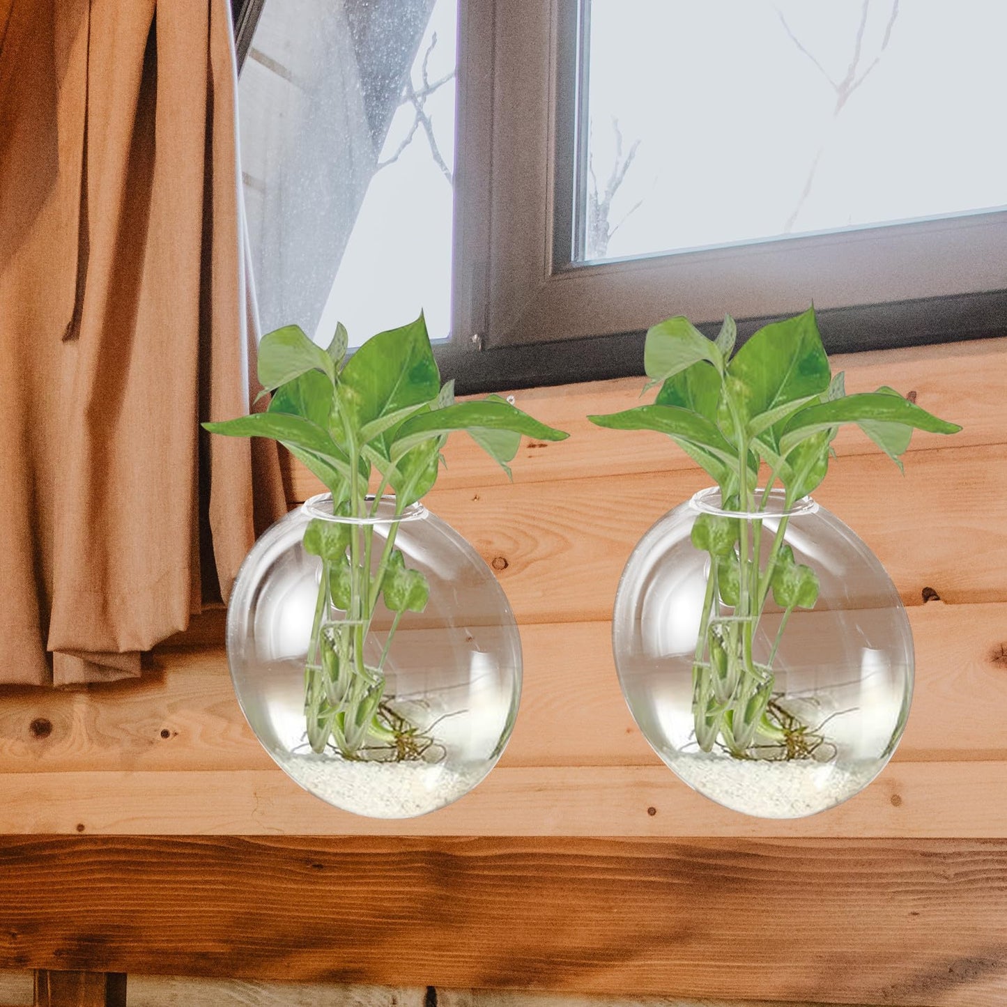 GRADENEVE Wall Hanging Glass Terrarium Planter Vase Hydroponic Flower Holder Glass Plant Bottle Decorative Home Décor for Indoor Use,