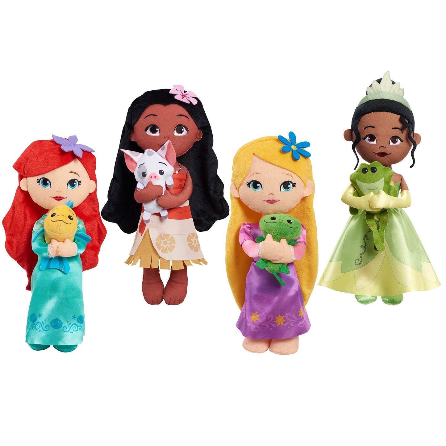 Disney Princess Lil' Friends Plushie Moana & Pua 14-inch Plushie Doll, Kids Toys for Ages 3 Up by Just Play