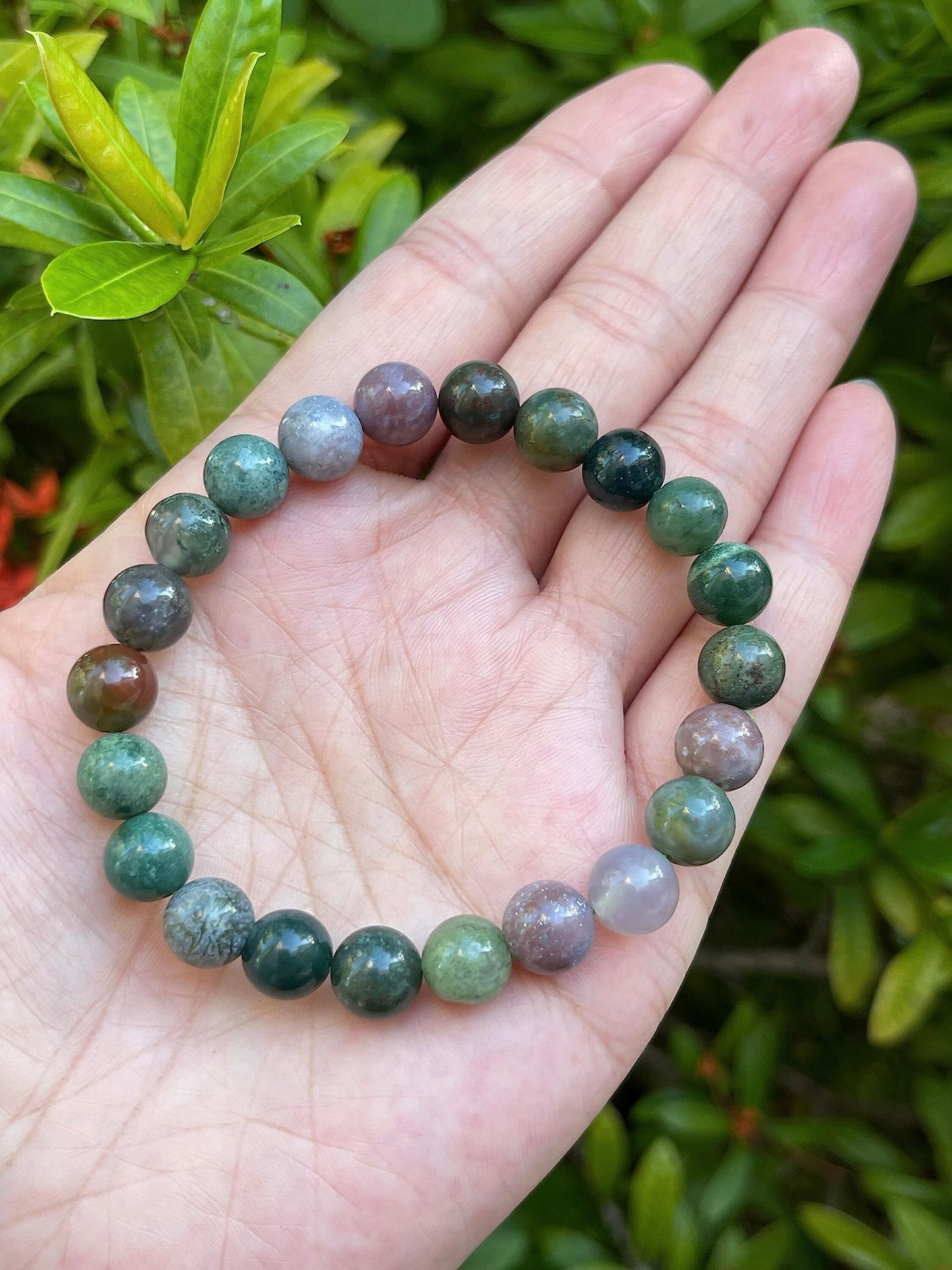 GAF TREASURES Fancy Jasper Crystal Bead Bracelet 8mm, Genuine Fancy Jasper Stretch Gemstone Bracelet, Healing Crystal Bracelet, Gift for Men & Women (1)