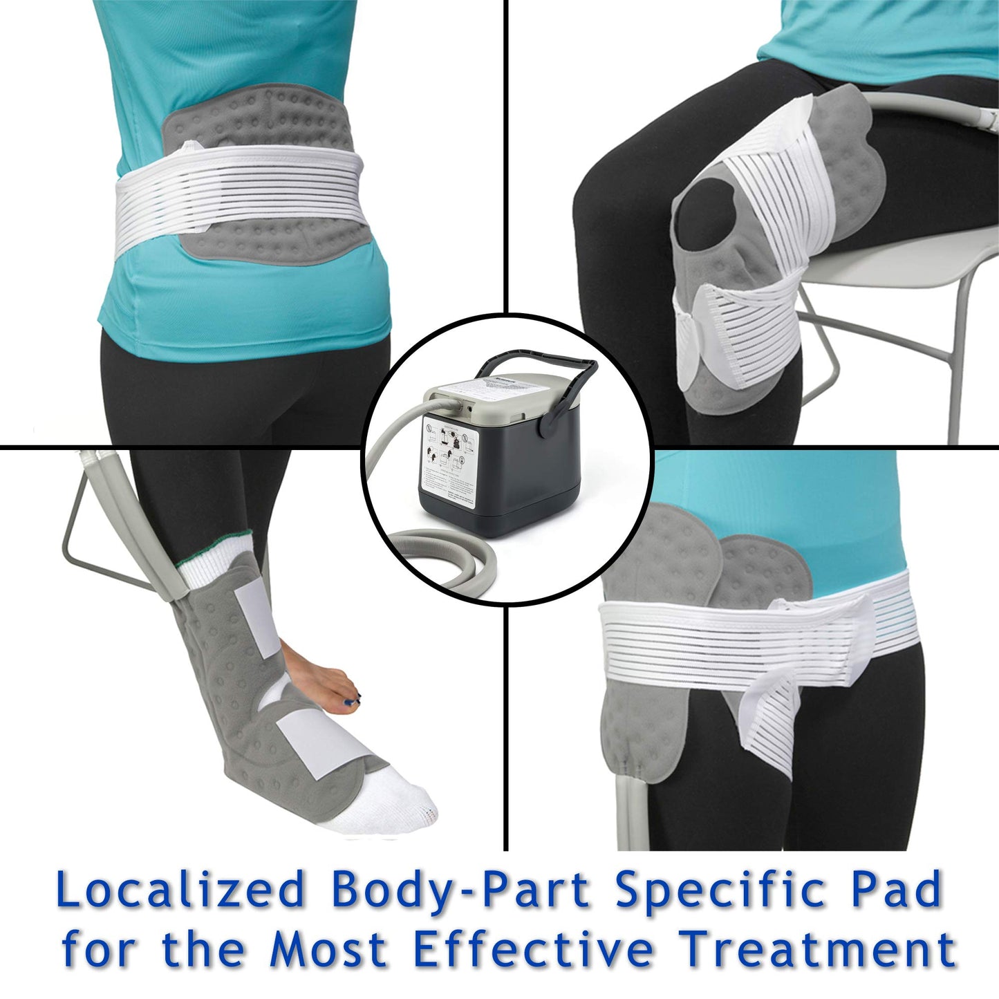 Cold Rush Compact Therapy Ice Machine - Cryotherapy System for Pain Relief & Cold Compression - Post-Surgery & Injury Recovery - with Replacement Cryo Cuff Pads (with Shoulder Pad Large)