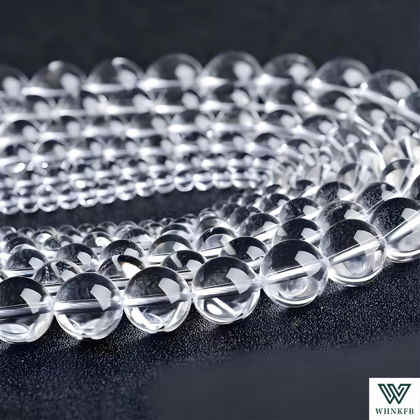 WHNKFB 6mm 100PCS Natural Clear Quartz Round Beads, High Clarity Loose Crystal Beads for Jewelry Making Craft - 4mm 6mm 8mm 10mm Options with Free Elastic Cord