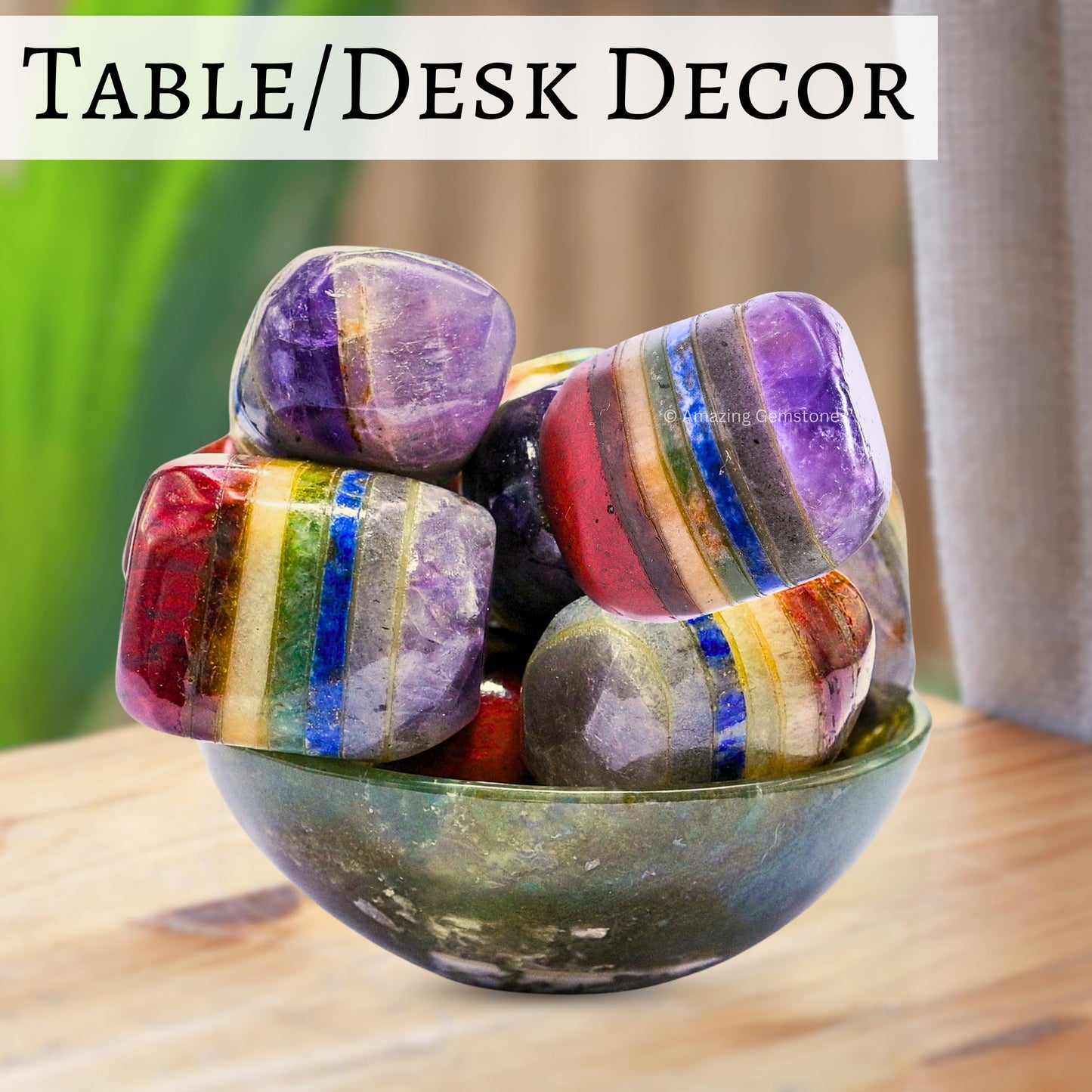 Amazing Gemstone Chakra Crystal Tumbled Stones Polished Rocks - Natural Gem Stones for Healing - DIY Crystals for Protection (1 Piece)