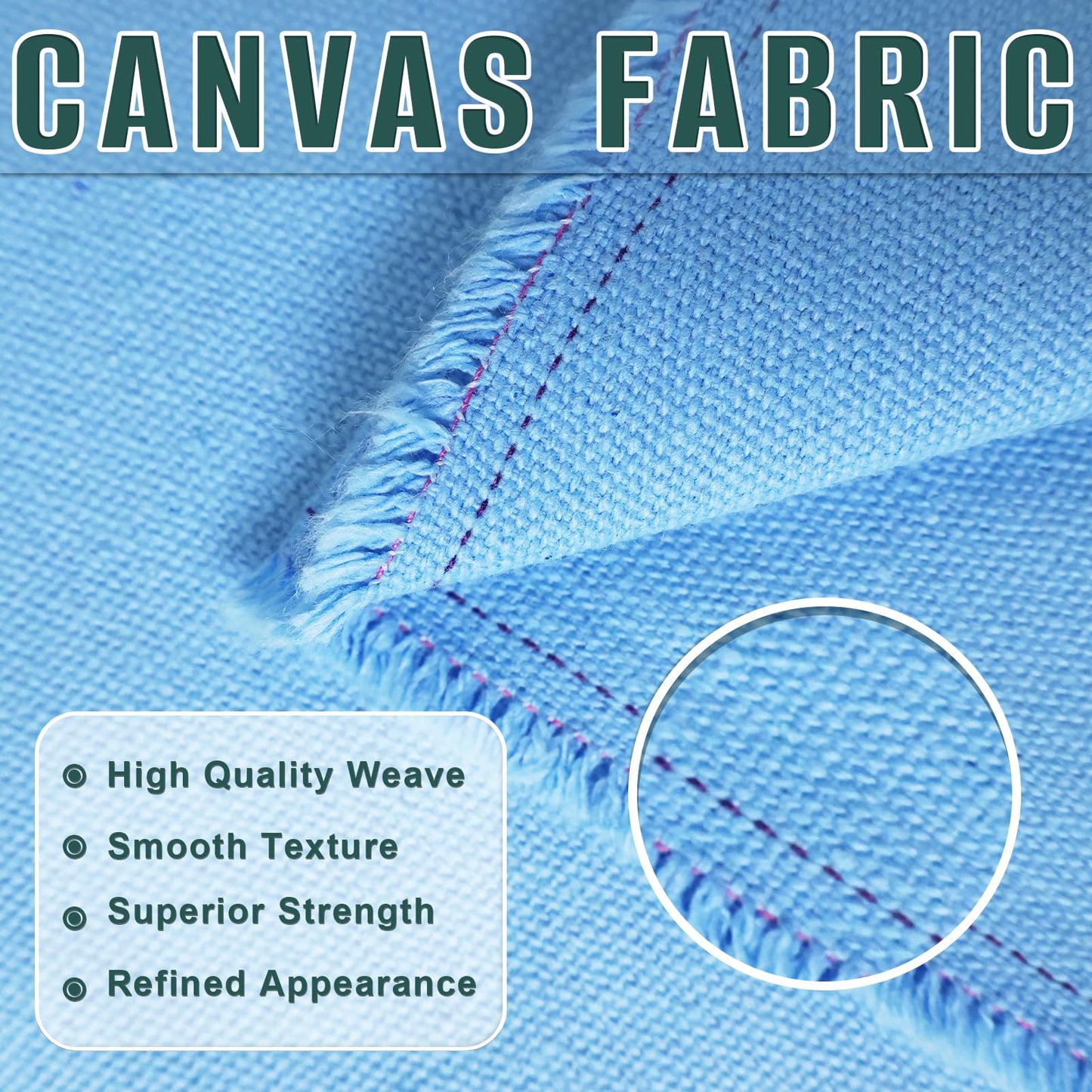 10oz Heavy Duty Cotton Canvas Fabric 60" x 40", Thick Cotton Duck Cloth for Painting, Sewing, Crafts, Tote Bags, Embroidery, Home Decor, Drop Cloth (Hunter Green)