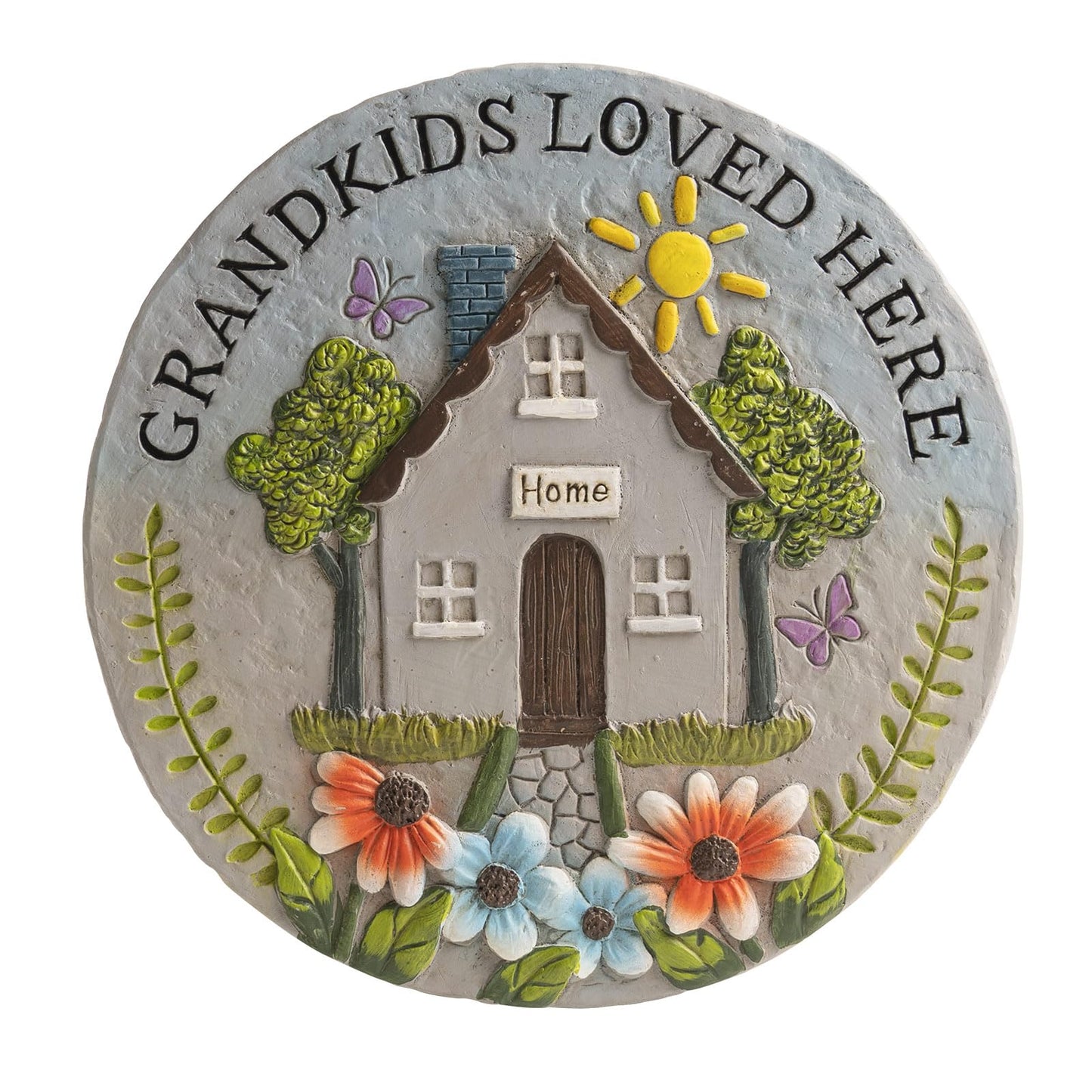 Bechivie Grandma Garden Stepping Stone Yard Walkway Step Stone Grandma Gifts from Grandchildren Home Outdoor Decor Lawn Concrete Stepping Stones with Sayings Outside Decorations