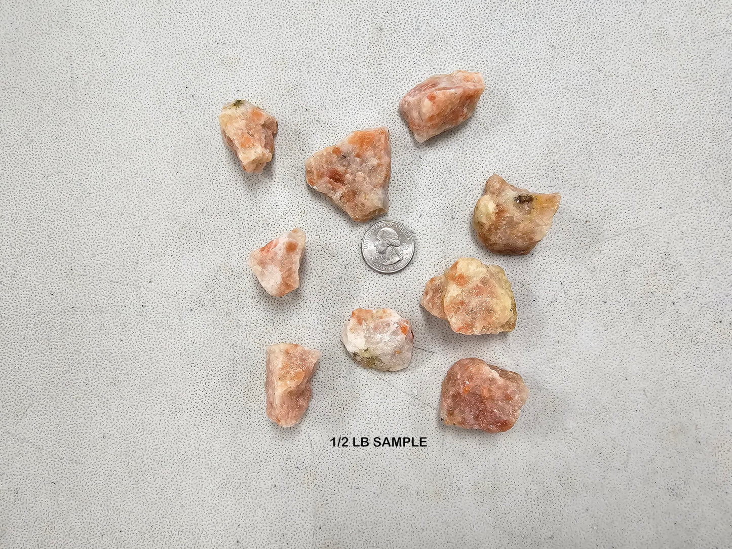 MINERALUNIVERSE Half Pound Sunstone Crystals Rough Stones - Bulk Sunstone - Raw Natural Stones & Crystals - Fountain Rocks for Tumbling, Polishing, Wire Wrapping, Reiki, Chakra Crystal Healing