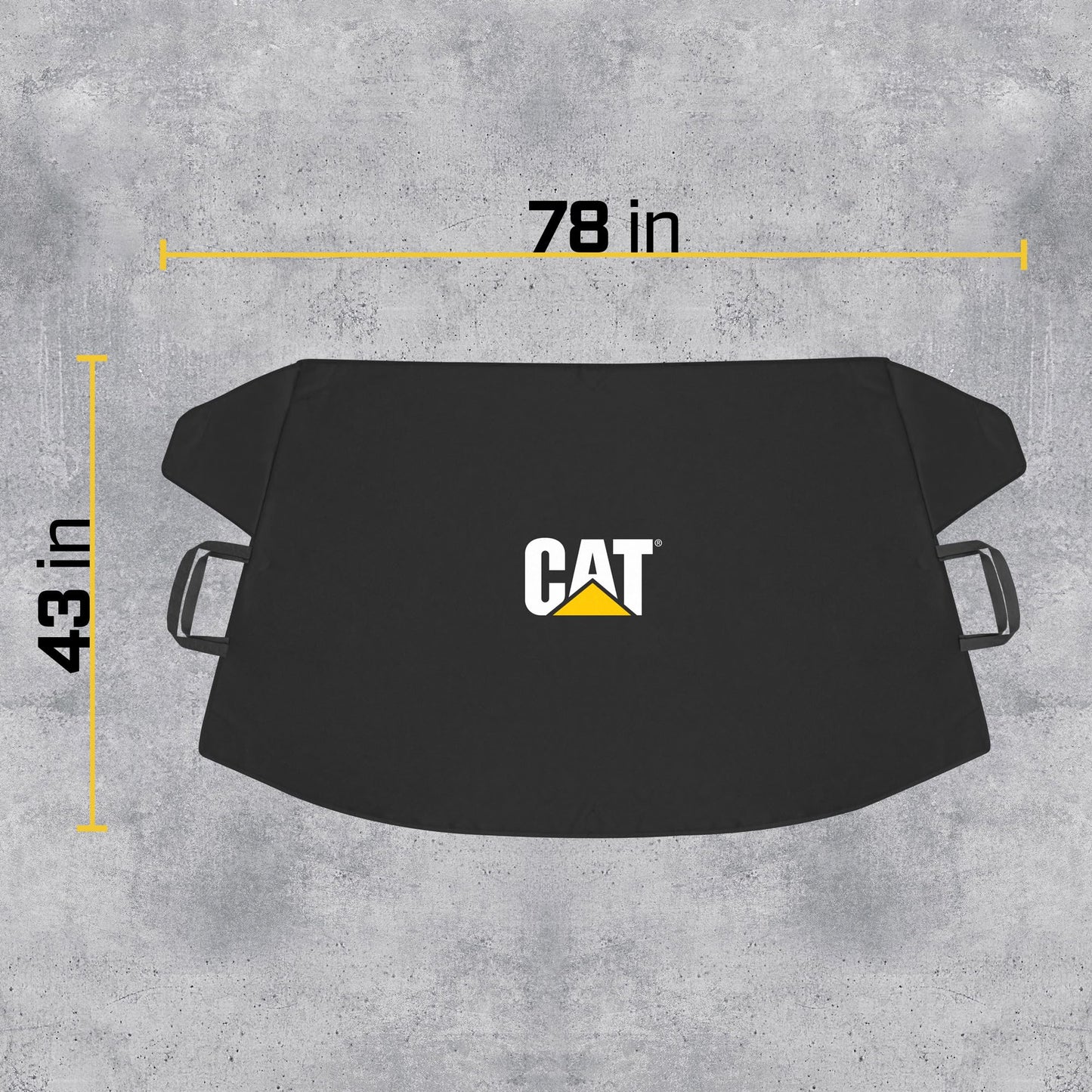 Cat® Windshield Snow Cover, Toughest Car Frost Protector for Ice & Sleet, Weatherproof for Winter, Includes Anti-Theft Straps, Freeze Protector for Auto Car Truck Van SUV, Wide Size 78"x45" inch,Black
