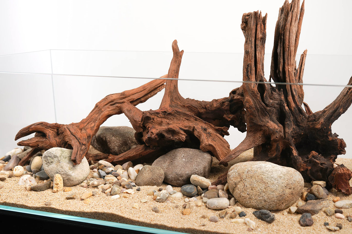 LANDEN Panna Natural Driftwood for Aquarium Decor Freshwater Fish Tank(12-16 inches, 30-40cm) 4pcs Terrariums Vivariums Reptile and Amphibian Enclosures Lizard Bearded Dragon Tortoise Various Shapes