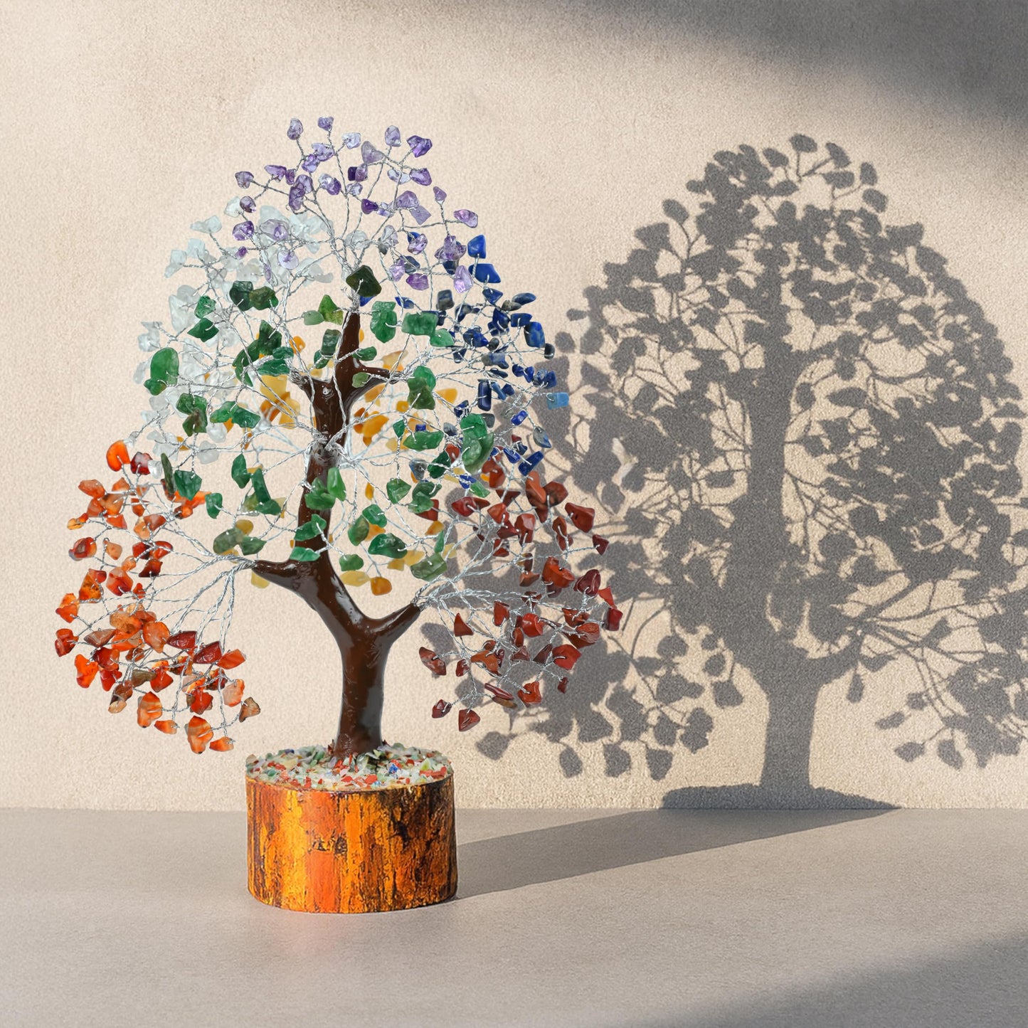 Crocon® 7 Chakra Tree of Life Birthday Gifts for Women Men, Friends for Living Room Decor, Shelf Decor Housewarming Gifts for new Home Spiritual Sister Gift for her Birthday Present mom Grandma