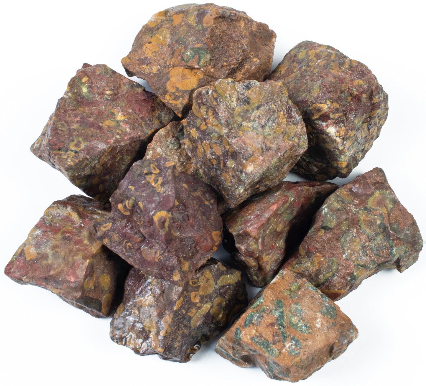 Crocon® 1LB Fruit Jasper Rough Bulk Rocks Natural Stone Raw Gemstone Crystals and Stones Tumbling Cabbing Polishing Spiritual Gifts Gem Mining Chakra Balancing Reiki Healing Home Office Décor