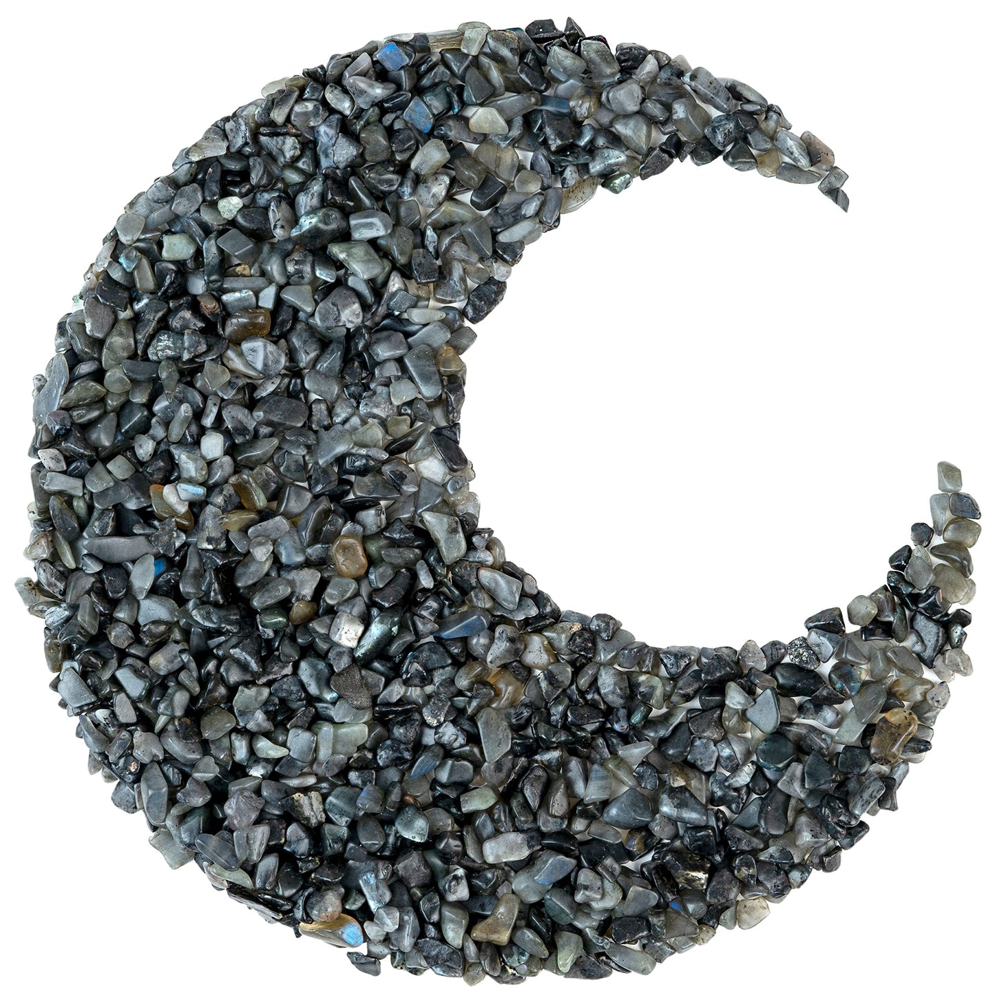Crocon 1/2 LB Crushed Larvikite Chips Bulk Stones 1100+ Carats Natural Quartz Pieces Irregular Shape Gemstones for House Warming Gifts New Home and Chakra Healing Crystals Home Décor Gifts for Women