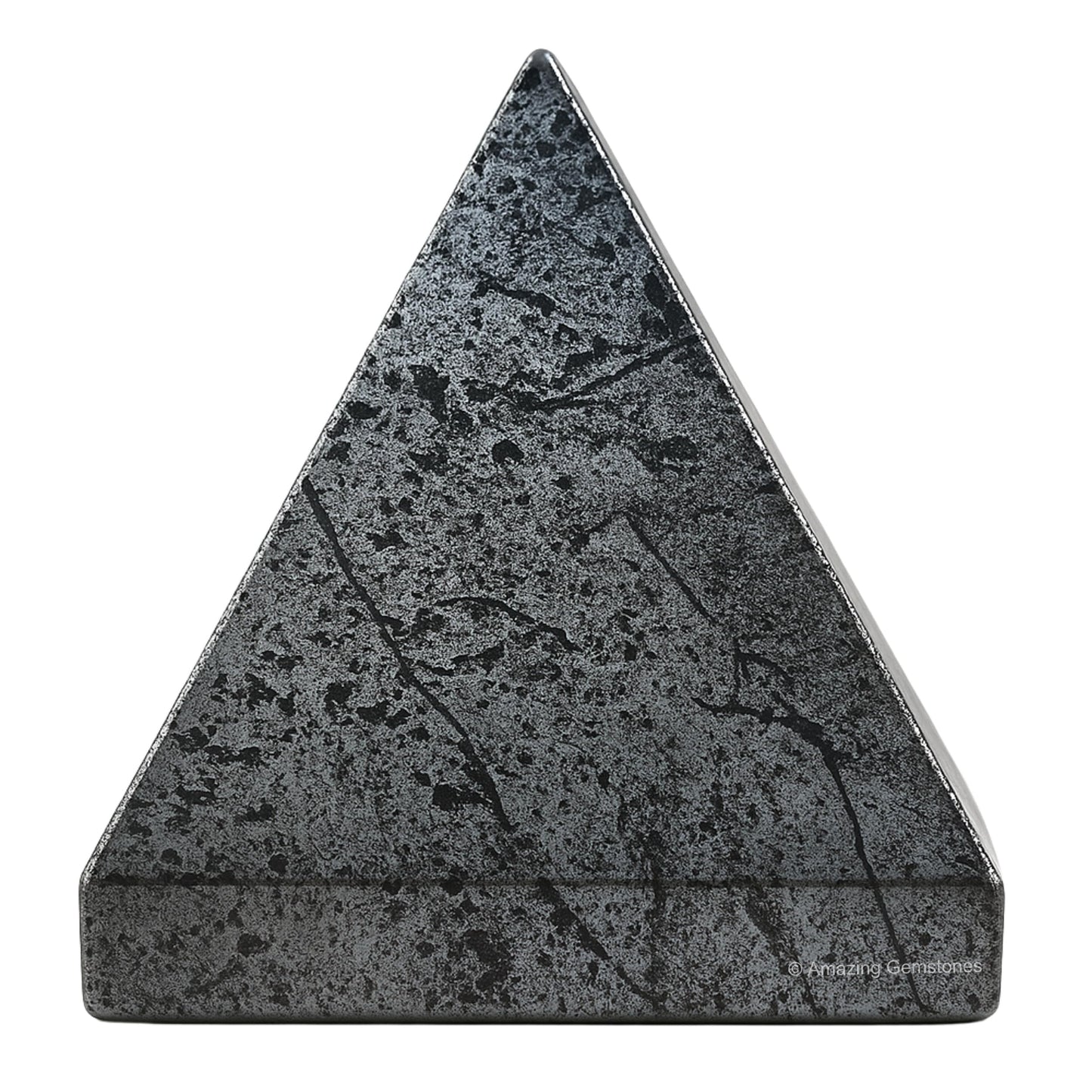 Amazing Gemstone Hematite Pyramid Crystal Healing Stones - 1.5" Great Pyramid Figurine of Natural Stone Pyramid for Meditation, Reiki, Chakra Balancing and Crystal Pyramids Grid