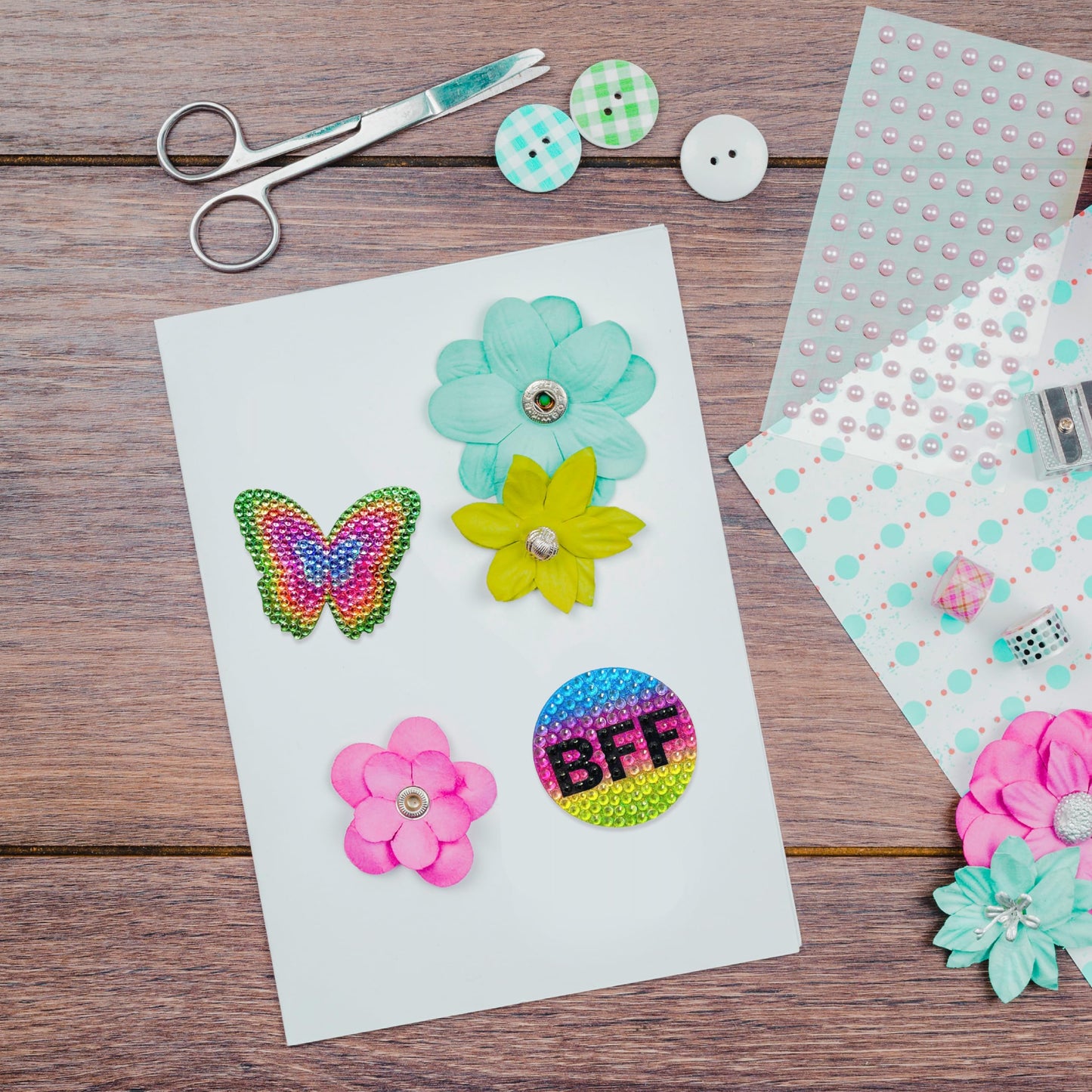 StickerBeans® Rhinestone Stickers - Foodie Sticker Pack, 2” x 2” Each, Unique Sparkly Cut-to-Shape for Collecting, Trading, Decorating Laptops, Phone Cases, Scrapbooks - for Kids, Teens, & Adults