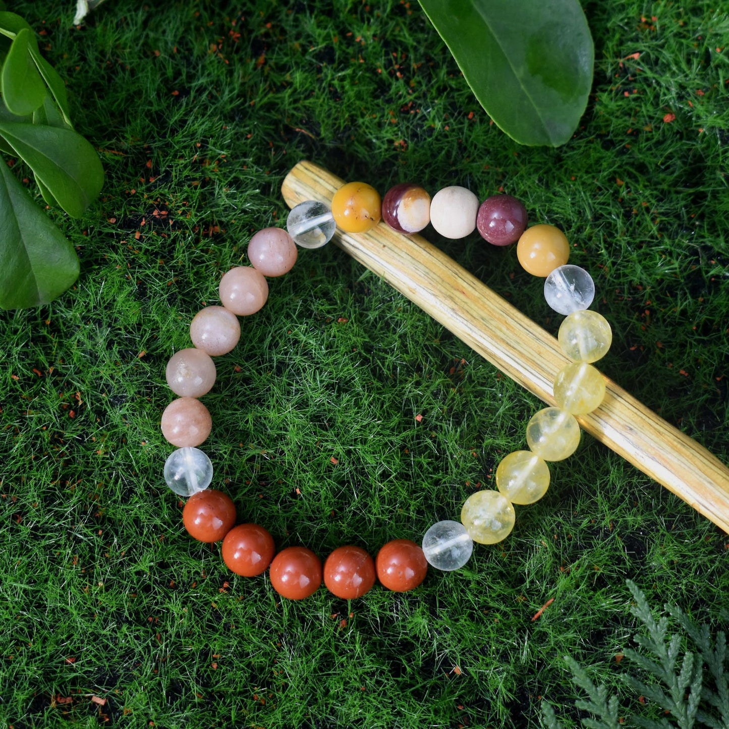 Ayriwoyi Carnelian Bracelet Healing Bracelet For Women Stone Beaded Red Jasper Citrine Crystal Sunstone Bracelets Stretch For Women
