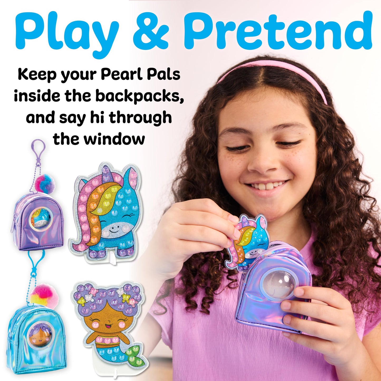Creativity for Kids Bubble Gems Backpack Keychains - DIY Diamond Art Kits for Kids, Unicorn Toys for Girls, Gem Art Mermaid Gifts for Girls (Ages 6+)
