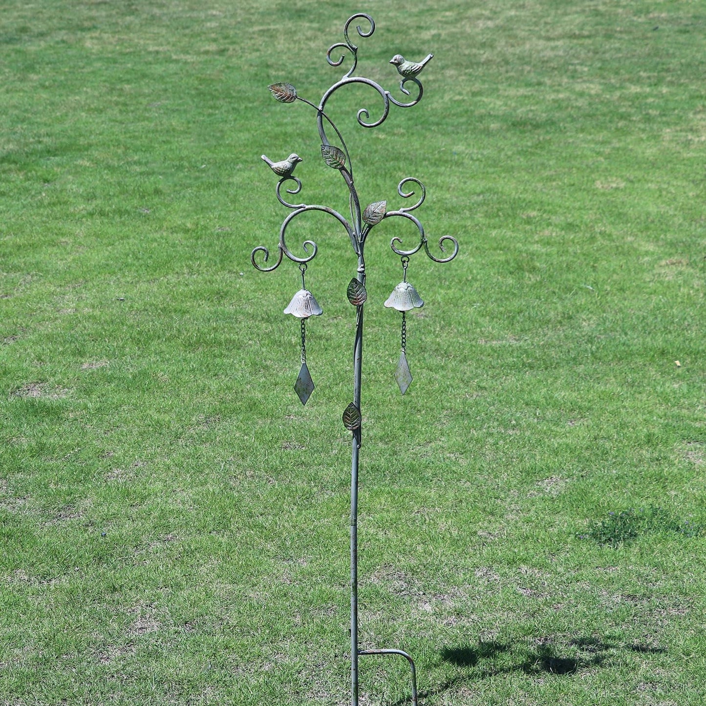 Garden Decor for Outside with Bells,Wind Chime Decorative Outdoor Yard Art, Metal Decorative Garden Stakes for Outside Garden,Flower Beds, Patio.