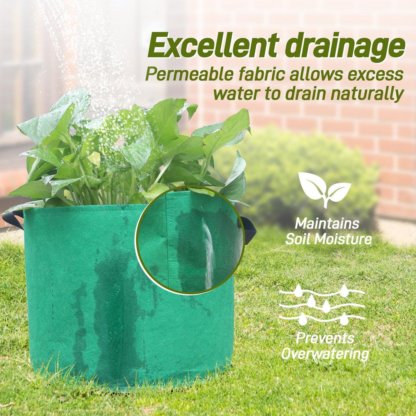 Biotolot 15-Gallon Fabric Grow Bags (7 Pack of Mix Colors) with Handles for Potato Tomato Flower and Vegetables