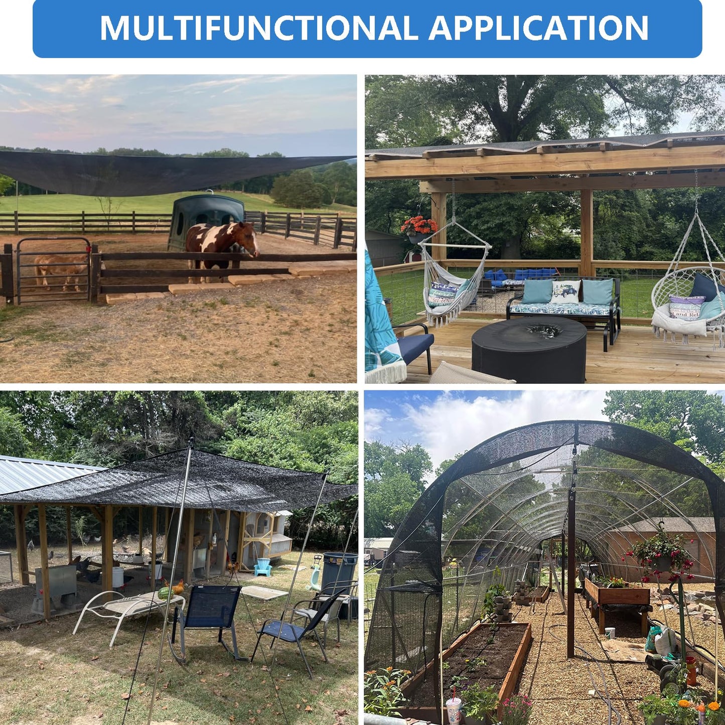 Shade Cloth, 90% Shading Rate Sun Shade sail Durable mesh tarp,Plant Shades for Outdoor Plants Sunshade, Shade Cloth for Garden,Dog Kennel Cover,greenhouses, Patio net (Black, 1.8 * 3.6M/6 * 12FT)
