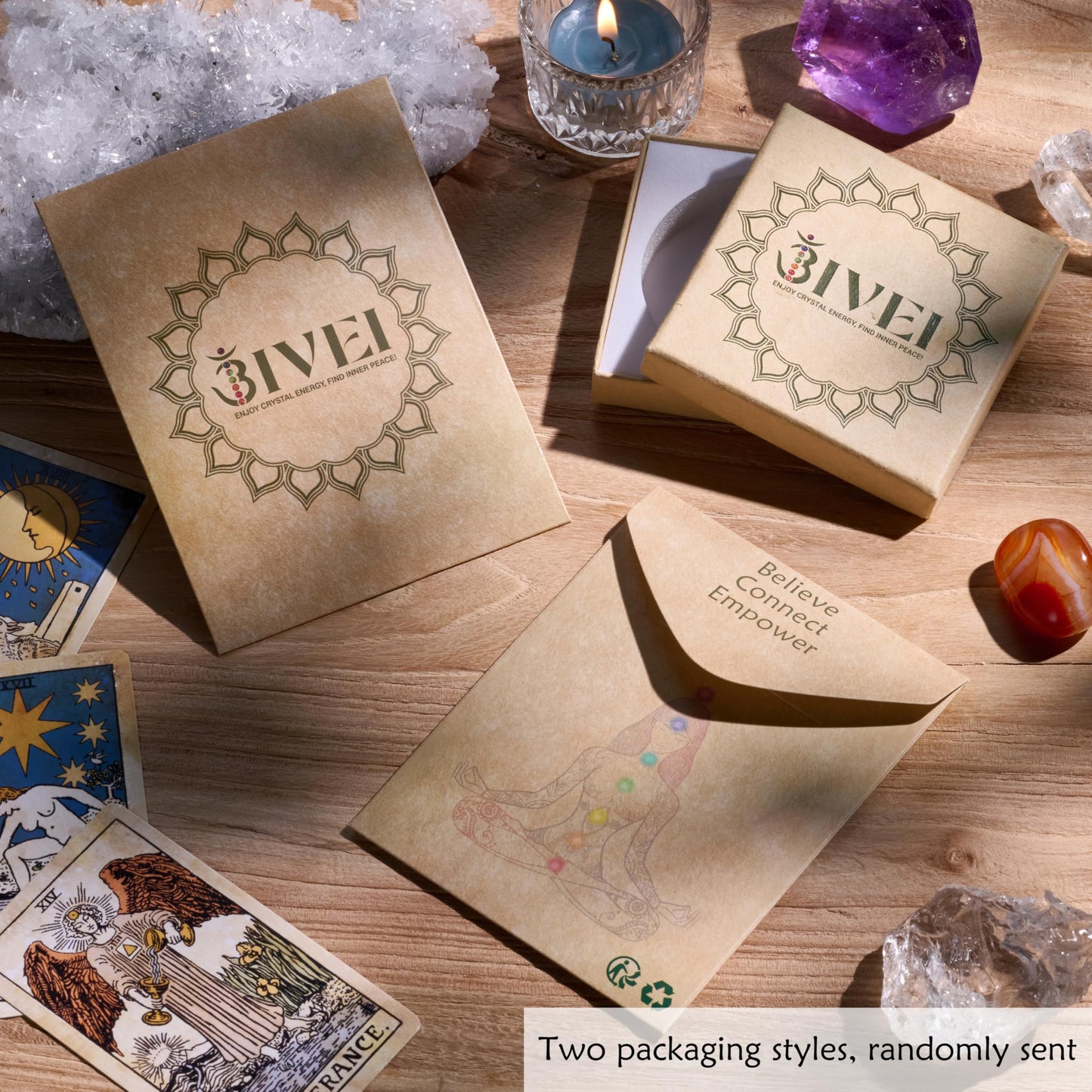 Bivei Garnet - Passion and Energy - 8mm Beaded Bracelets for Women Handmade Semi Precious Natural Stone Stretch Elastic Jewelry Yoga Protection Gifts