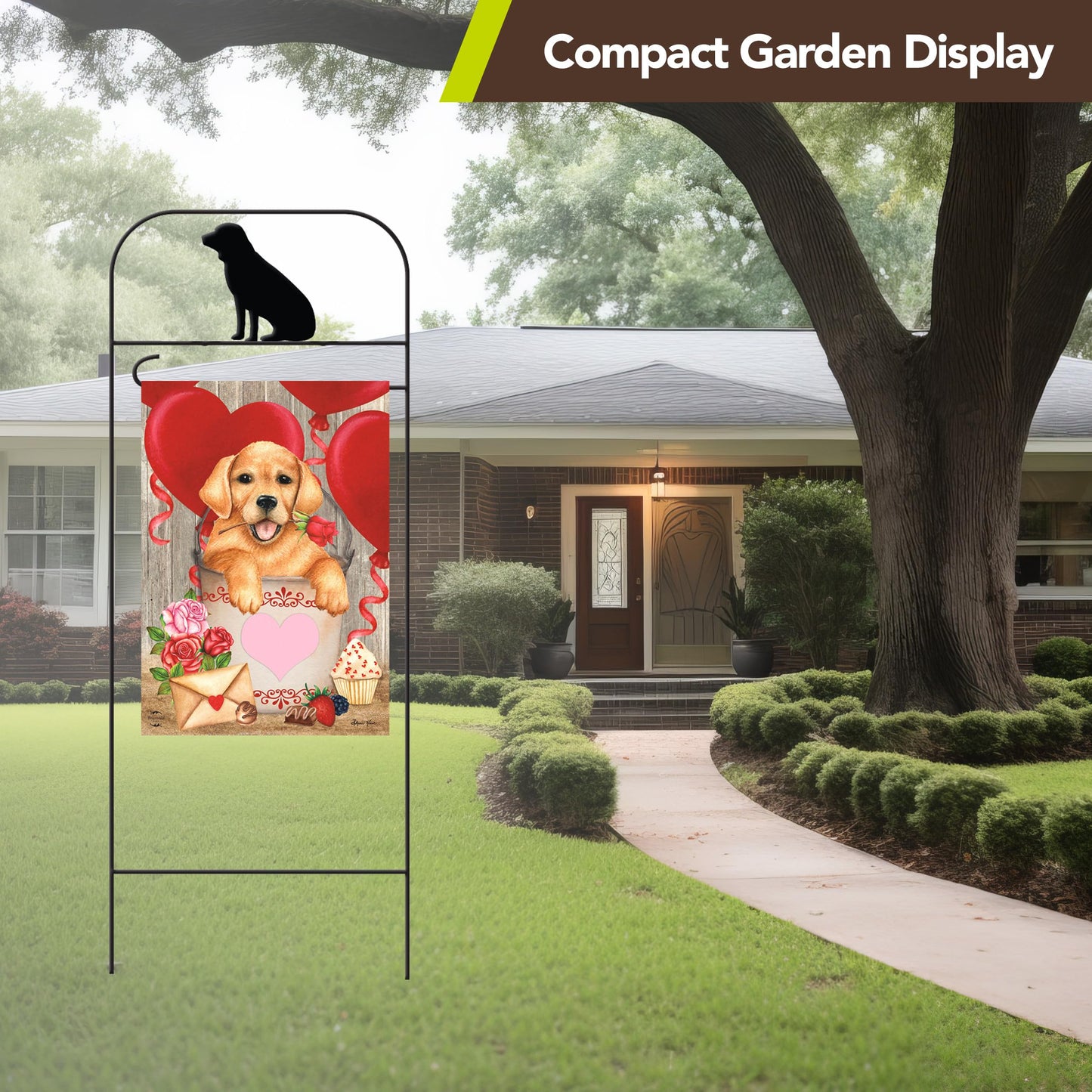 Briarwood Lane Wrought Iron Dog Garden Flag Arbor