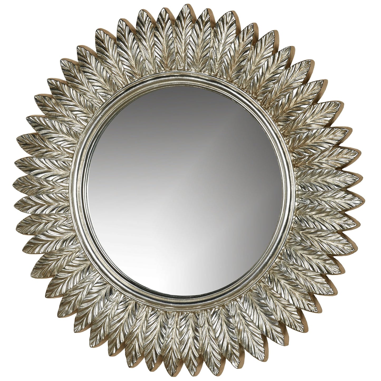 Touch of Class Ella Leaves Wall Mirror Silver with Gold