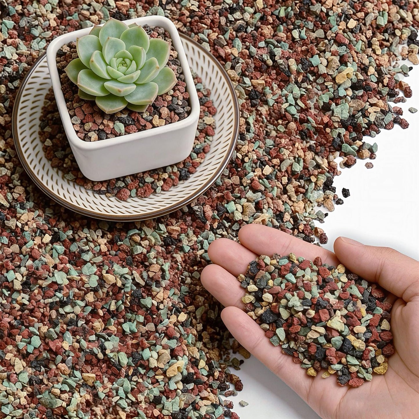 18lb Mix Lava Rocks for Plants 1/8" Horticultural Pumice for Plants, Succulent Cactus Soil Potting Mix - Horticultural Sand Aquarium Gravel Drainage Rocks for Potted Plant, Bonsai Soil, Top Dressing