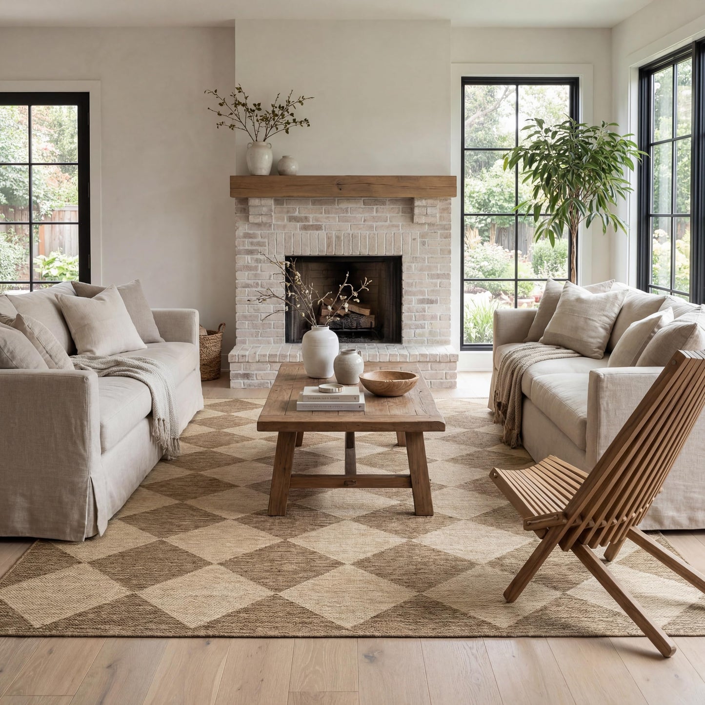 nuLOOM Outdoor Performance Collection Sabina Brown/Ivory, 8' x 10', Soft and Cozy, High Traffic, Stain Resistant, Easy Clean, Durable Area Rug for Indoor/Outdoor Patio, Deck, Porch, Garden, Courtyard