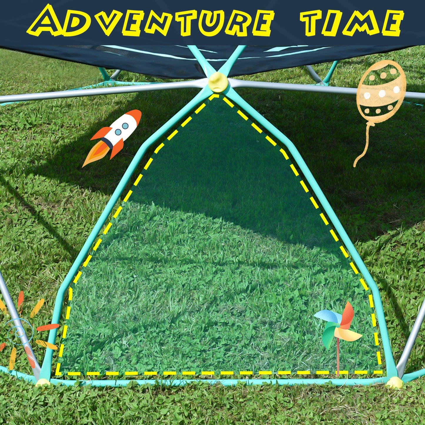 Merax 13FT Climbing Dome, Outdoor Dome Climber for Kids 3-10 Supporting 1000 lbs, Easy Assembly Playground Jungle Gym Backyard Play Equipment