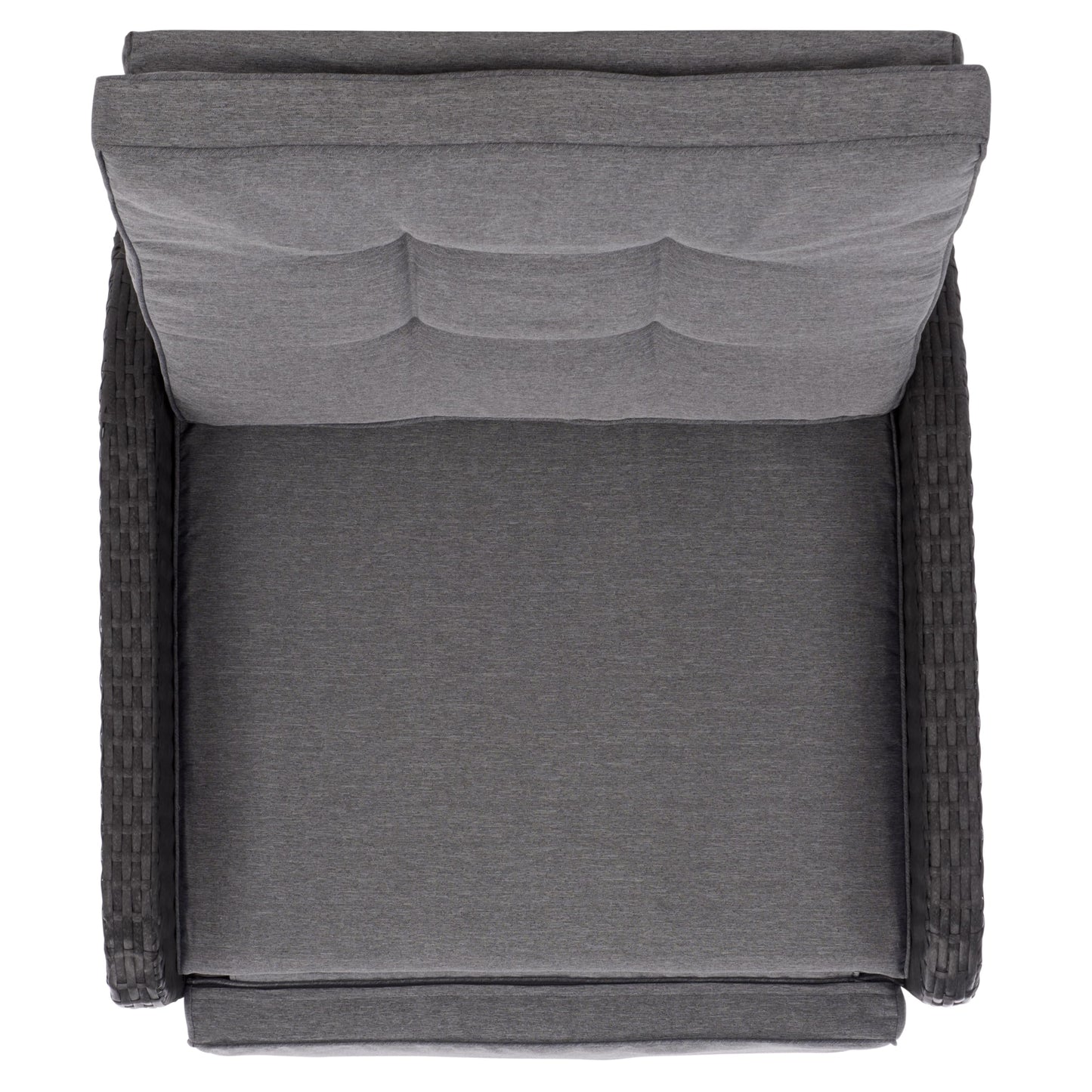 SAFAVIEH Outdoor Patio Furniture Collection – Millman Black & Grey Weather-Resistant Recliner Chair, Adjustable Backrest & Cushioned Seat (PAT6906A)