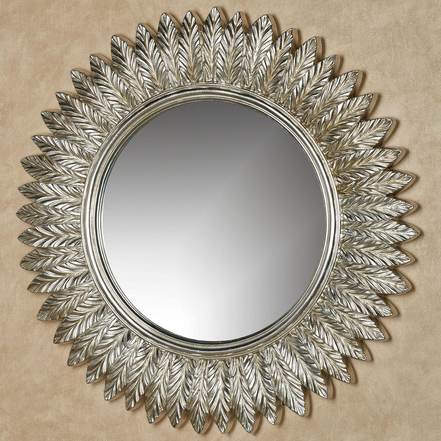 Touch of Class Ella Leaves Wall Mirror Silver with Gold