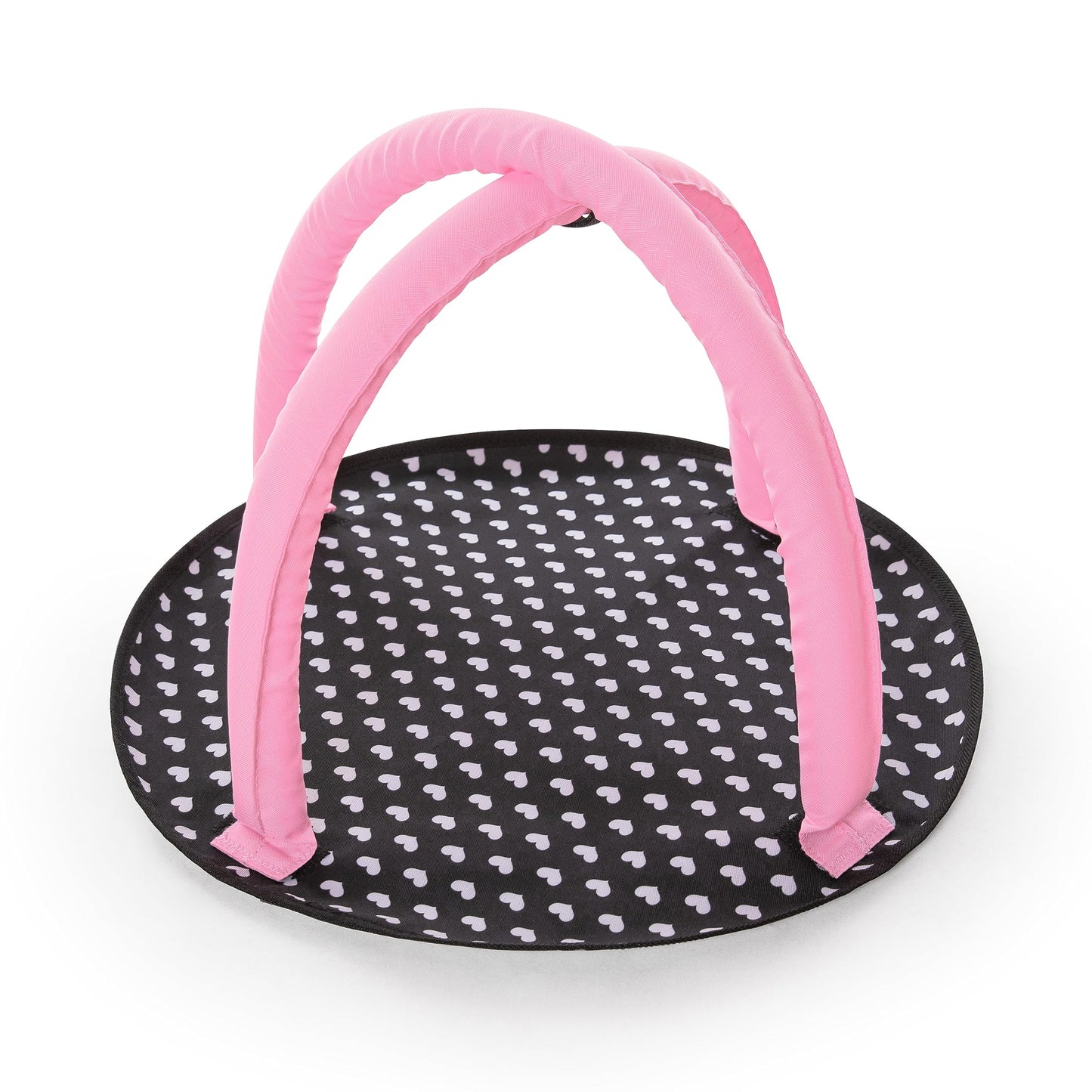 Bayer: Travel 9 Piece Set - Black, Pink, Hearts - Bed, Highchair, Playground & Accessories for Dolls Up to 18", Kids Toy, Ages 3+