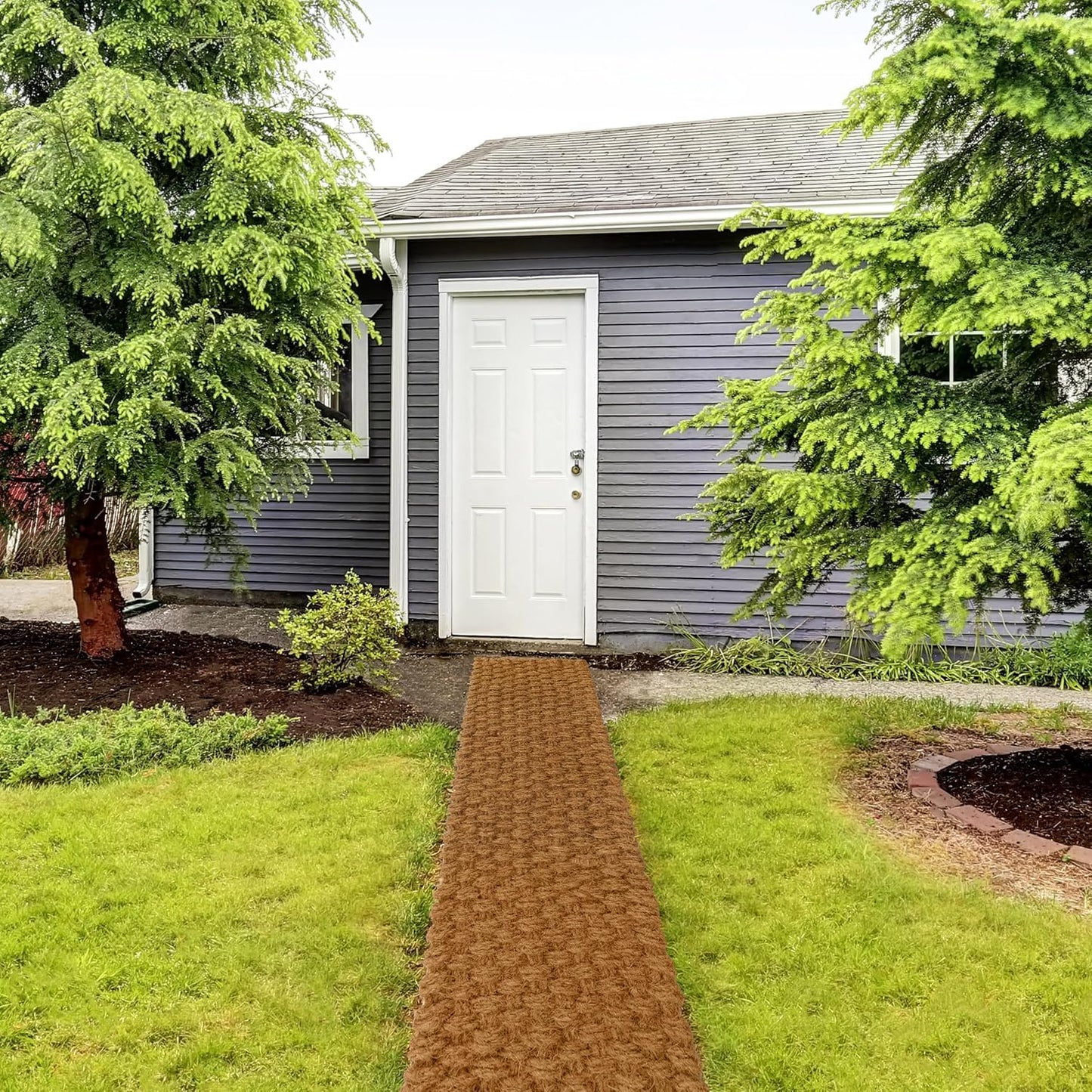 BARIEN 24” x 6 Ft Garden Pathway, 100% Natural Coco Coir Roll Mats – Hand-Woven Coir for Garden Walkway (24" x 6Ft)