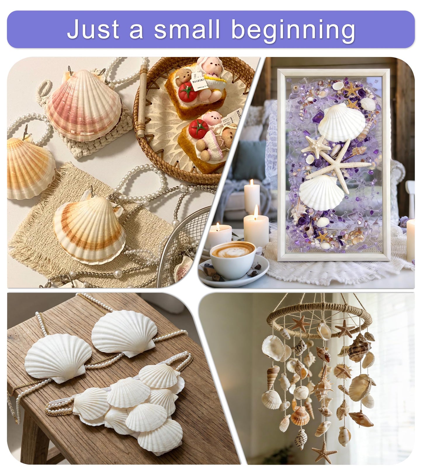 Denking 30 PCS Scallop Shells Mixed Sizes 3–5 Inch Natural White Seashells 3"-3.5" 3.5"-4" 4"-5" for DIY Painting, Craft, Baking, Beach Wedding & Home Decor(30PCS 3 Sizes Mixed)