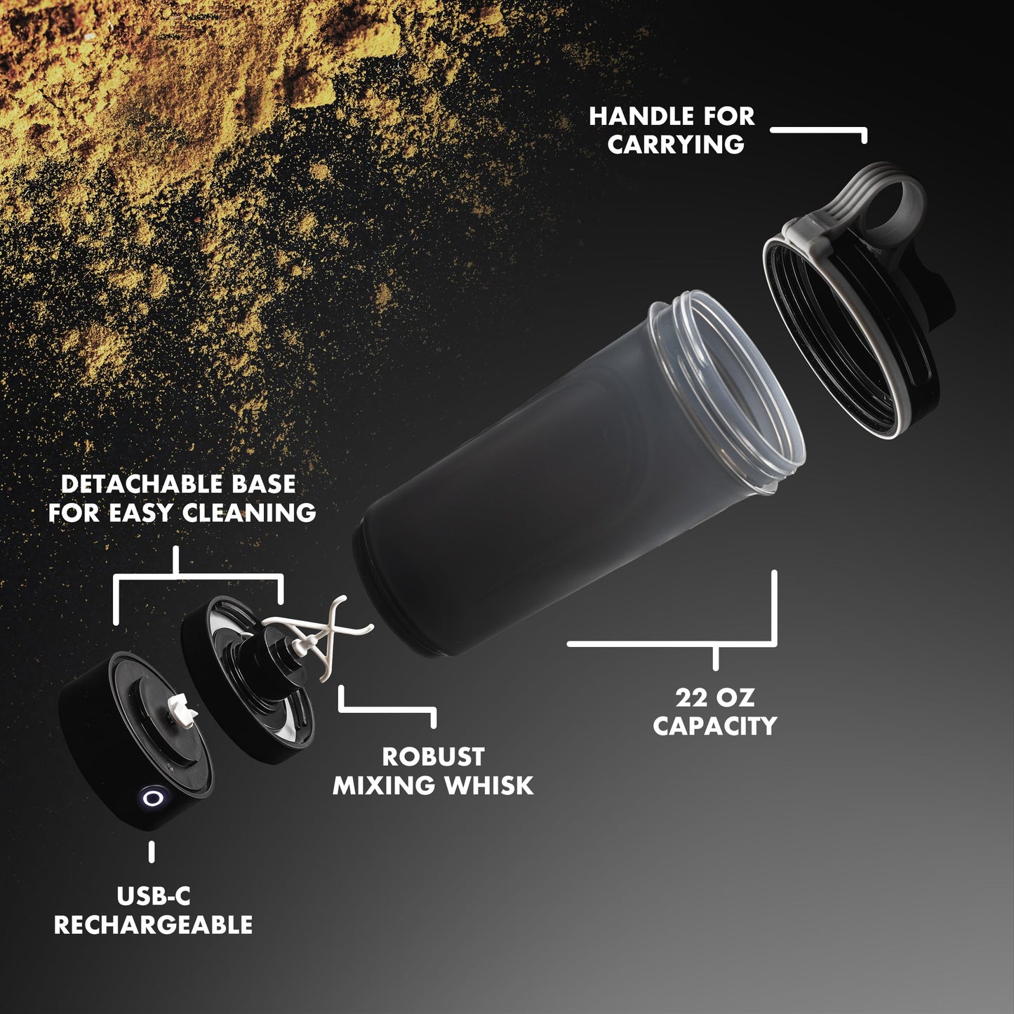 Mix Mate Electric Shaker Bottle, Portable Blender Protein Shaker, USB Rechargeable MixMate Blender For Protein Shakes Pre Workout Greens Coffee Pancake Mix Cocktail Cocktails (Pink a Boo)