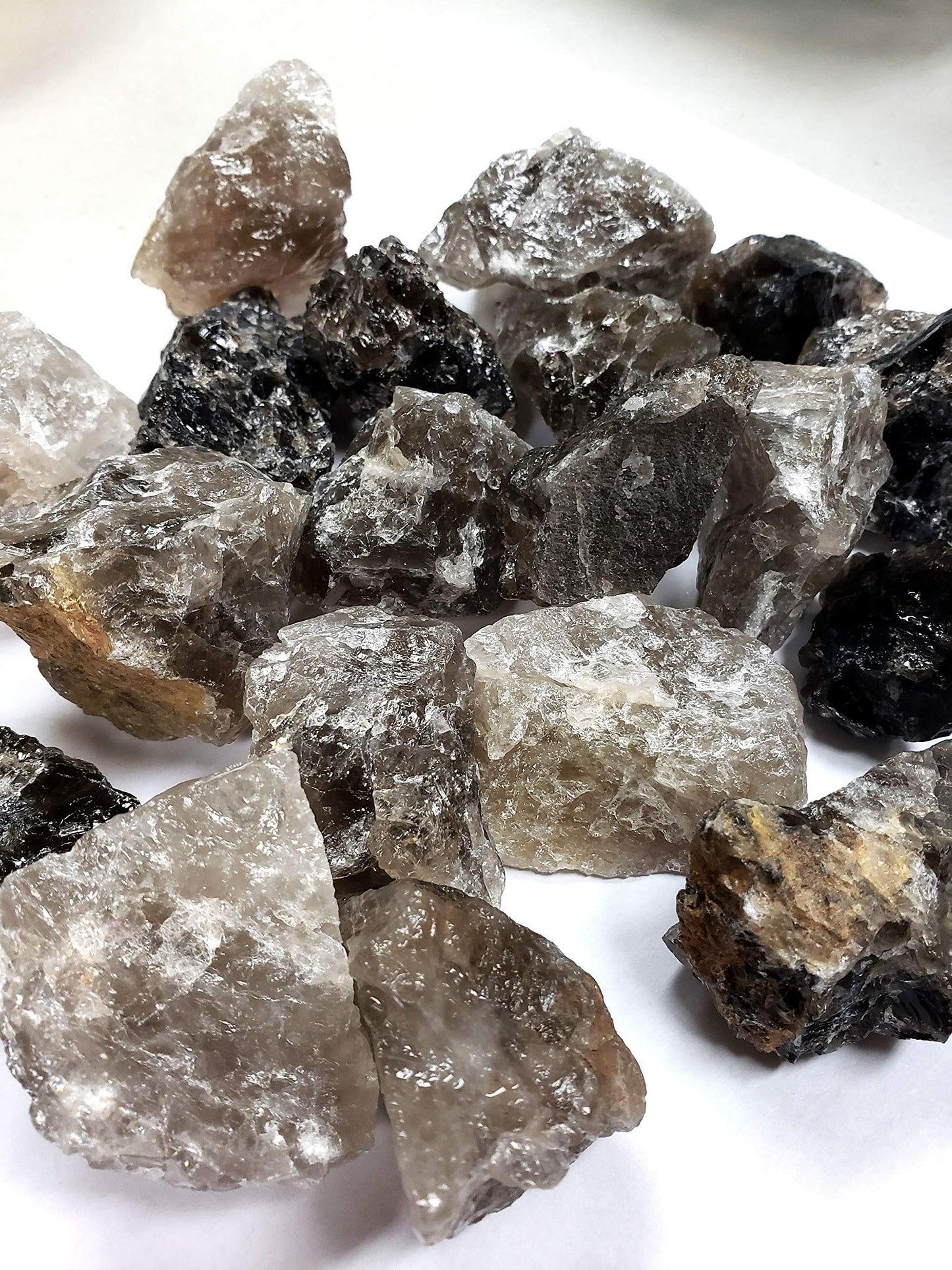 MINERALUNIVERSE 1/2 LB Smoky Quartz Rough Stones - Bulk Smoky Quartz Crystal - Raw Natural Stones & Crystals - Fountain Rocks for Cabbing, Polishing, Wire Wrapping, Reiki, Chakra Crystal Healing