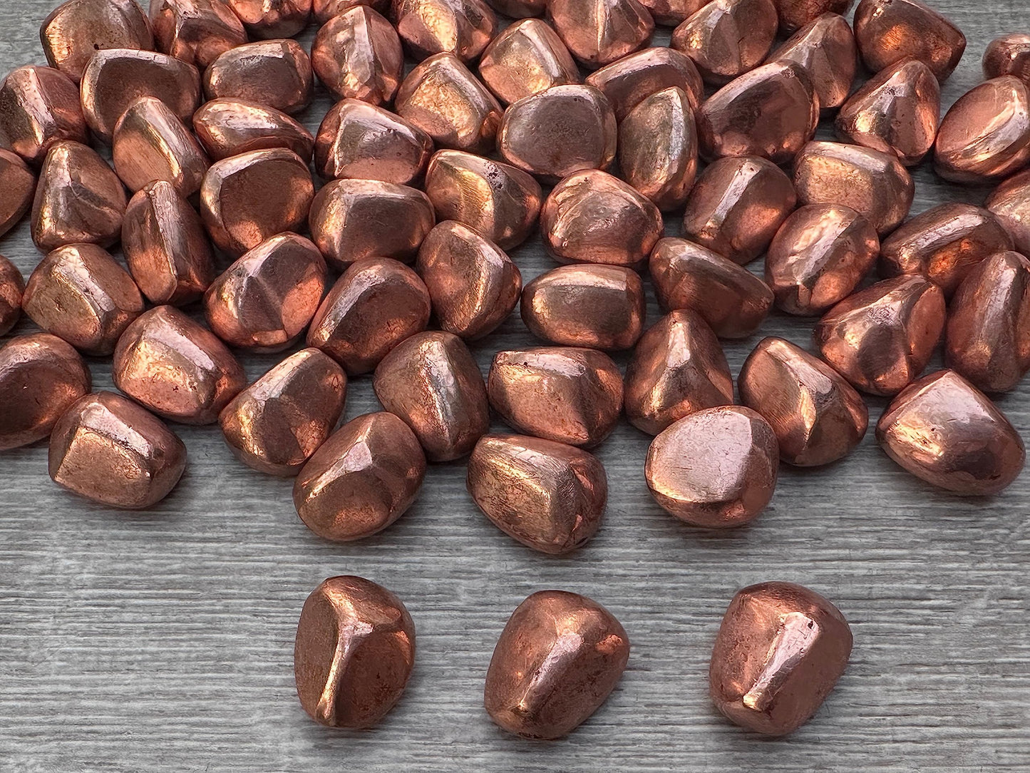 GAF TREASURES 5 Pcs Copper Tumbled Stones, Polished Natural Copper Gemstone, Copper Healing Crystals (Copper)