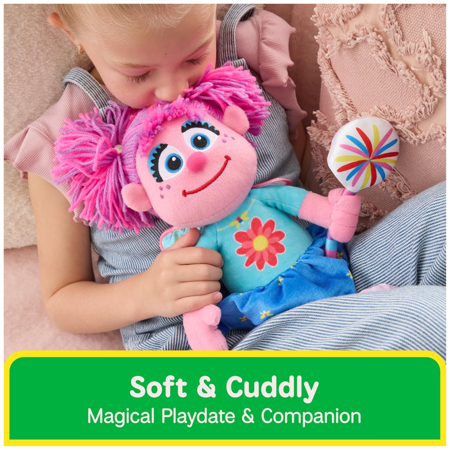 GUND Sesame Street Abby Cadabby Plush with LED Wand, Toddler Doll with Nightlight, Sensory Toy, Sesame Street Stuffed Animal for Ages 1 and Up, 13”