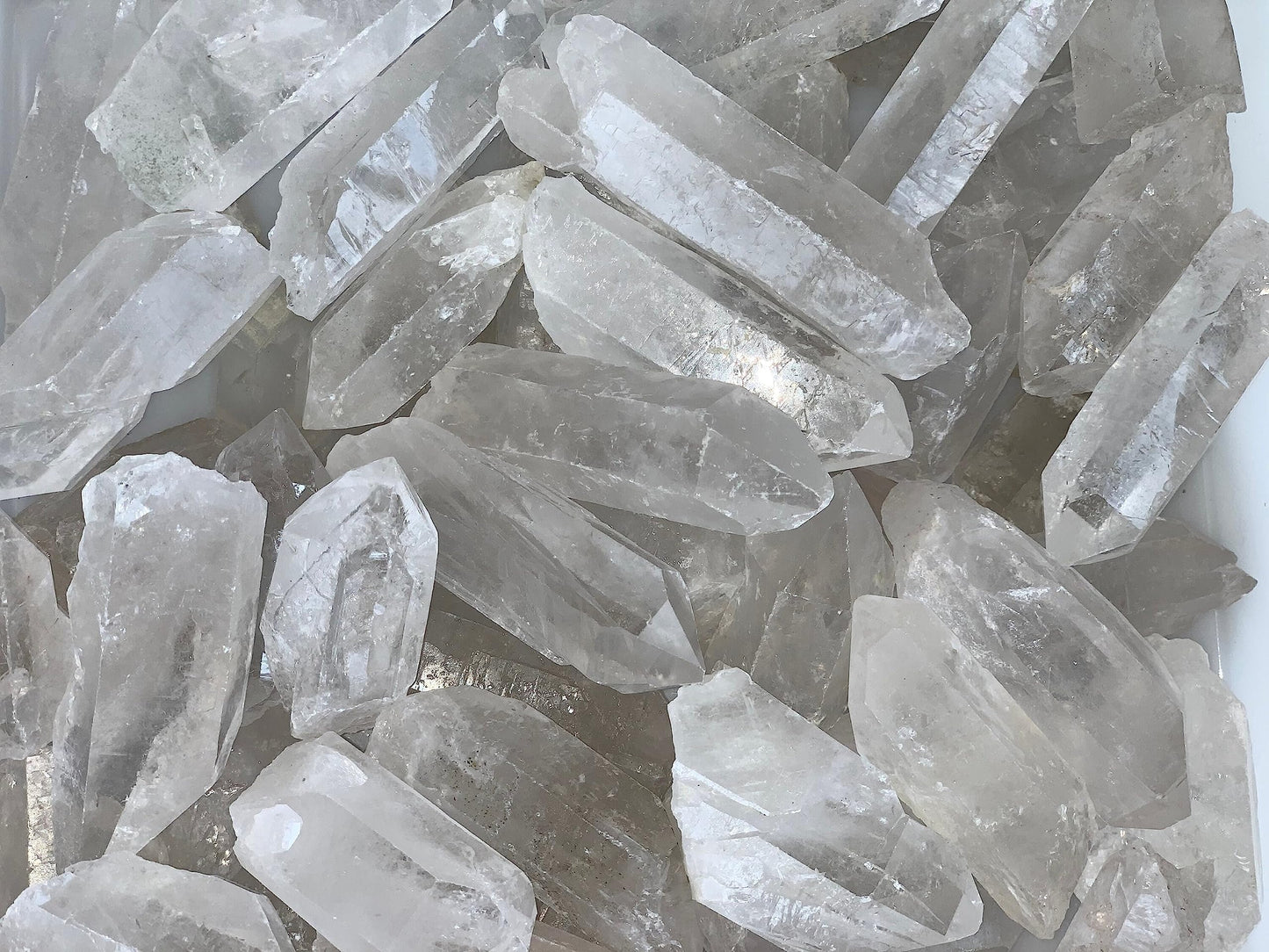 WHOLESALE Raw Clear Quartz Points, Natural Clear Quartz Points, Clear Quartz Points Healing Crystals (Clear Quartz Points, 1 Pound)