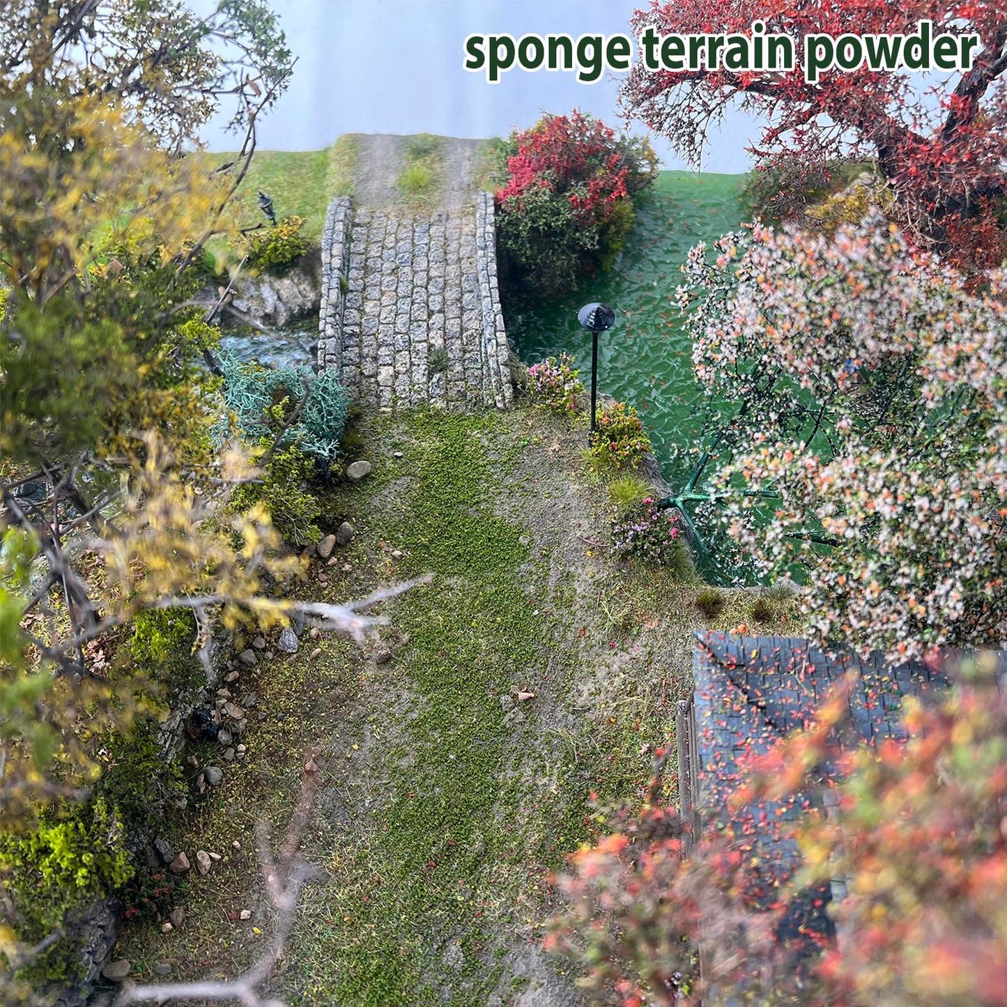 ZZZ SAN ZHI Model Terrain Sponge Grass Powder - 300ml/125g 12 Colors with Shaker Bottle for Diorama, Railway & Car Miniature Scene Building (HP2709)