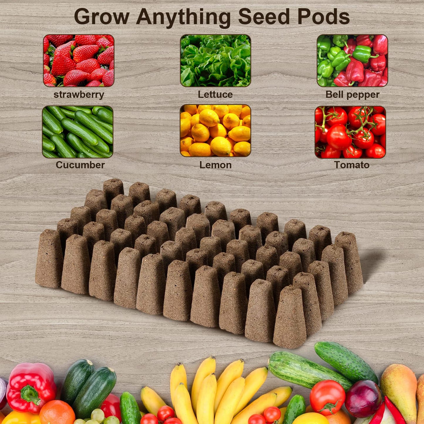 Haligo 100pcs Square Pods for Hydroponics Growing System, 50pcs Square Grow Sponges with 50pcs Pods Labels, Supplies Replacement, Compatible with IDOO, QYO, LYKO