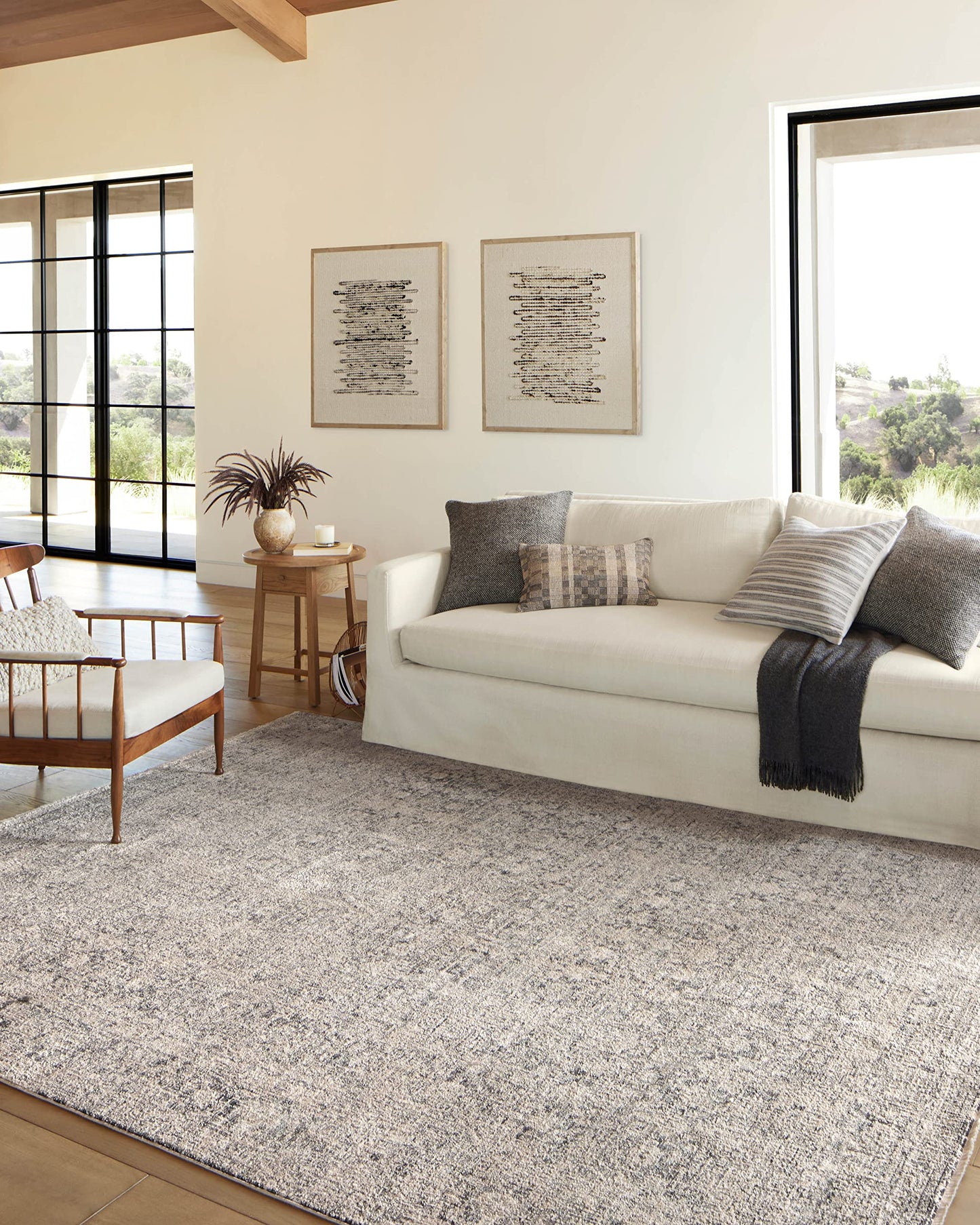 Loloi Amber Lewis Alie Collection ALE-01 Stone/Mist 7'-10'' x 10', .13'' Pile Height, Area Rug