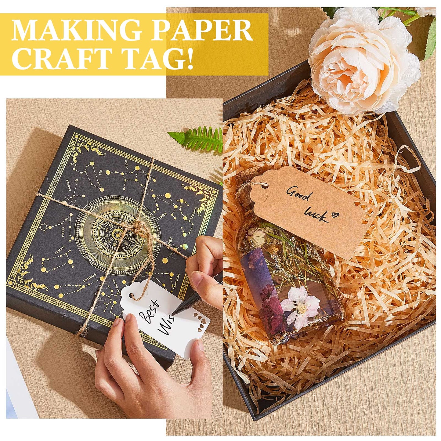 Lewtemi 3 in 1 Craft Tag Punch Gift Paper Small Hole Punch for Tag Scrapbooking Supplies 1.5/2/ 2.5 Inches Craft Puncher with Rope for Paper Crafting Scrapbooking Cards DIY Arts(Round Style)