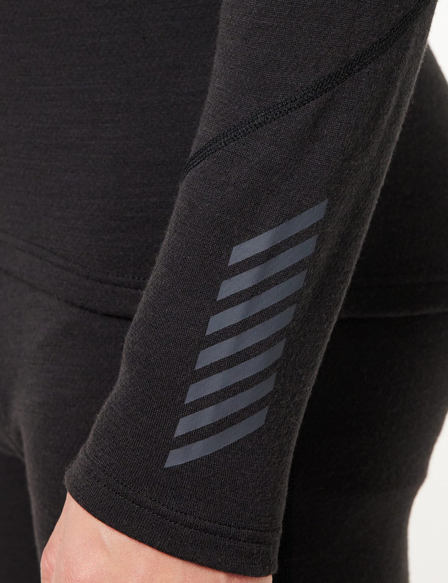 Helly-Hansen LIFA Merino Midweight Crew Base Layer for Men - Warm & Breathable, Ideal for Winter Sports & Outdoor Activities, 990 Black - 2XL